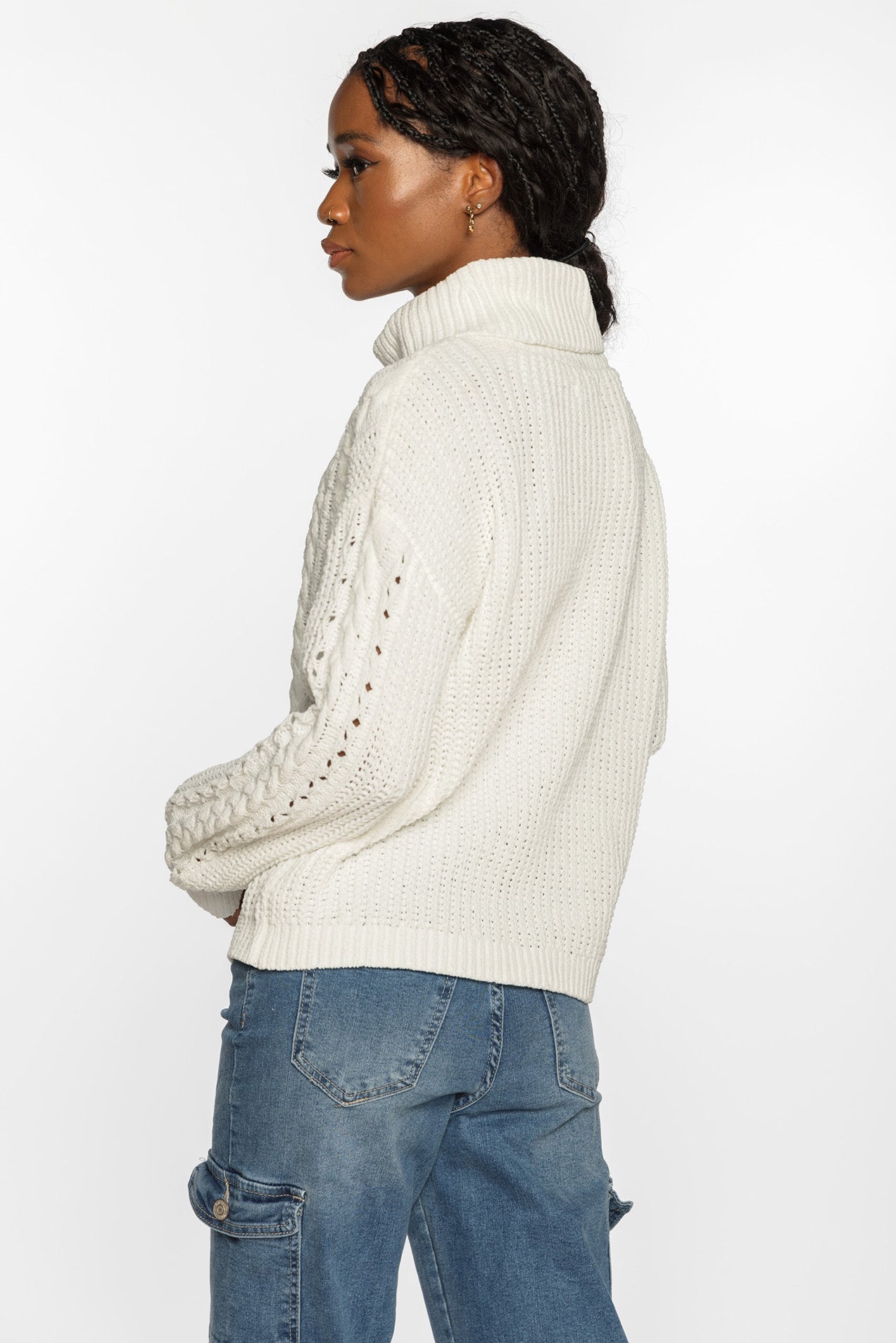 Chenille Cable Knit Sweater