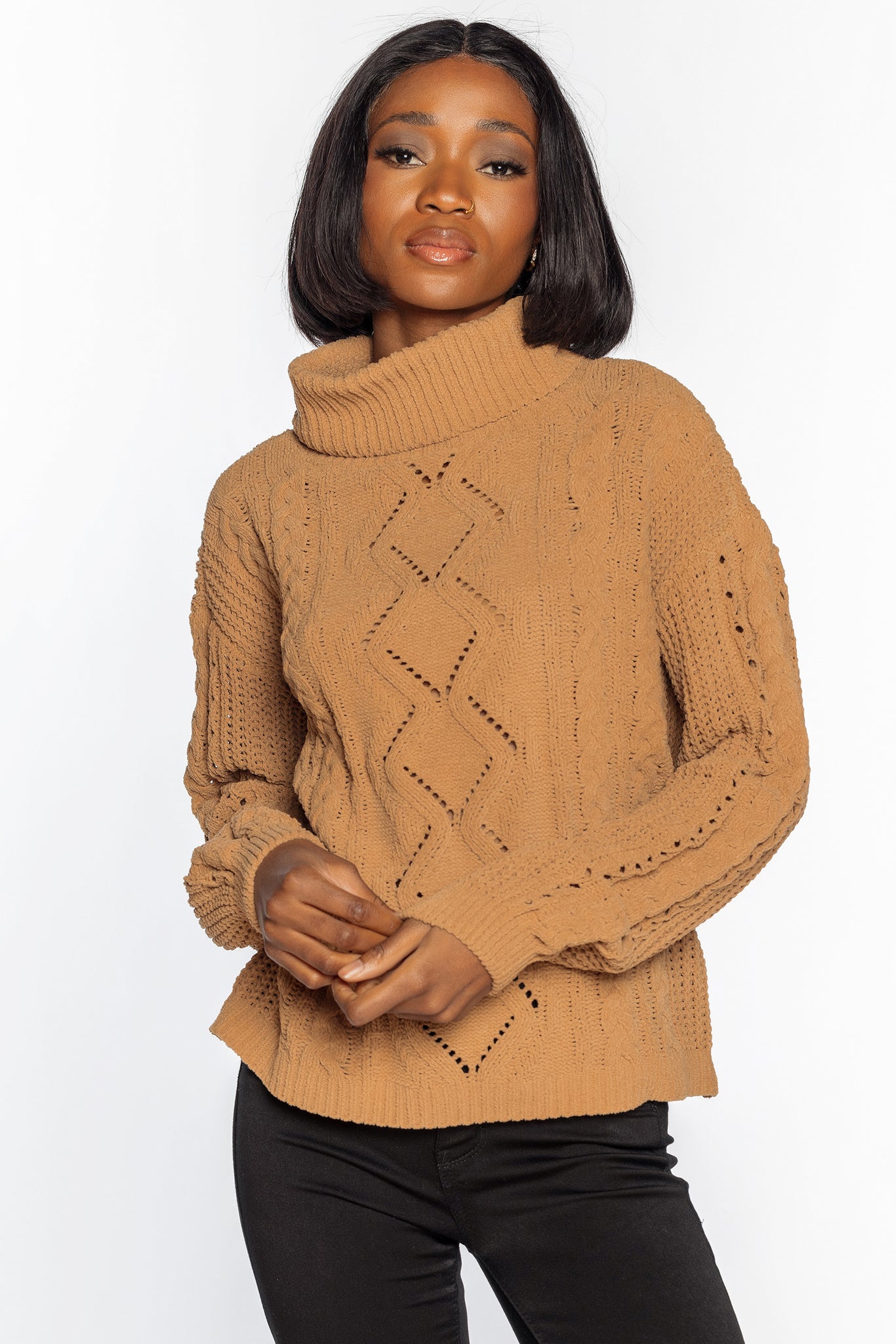 Chenille Cable Knit Sweater