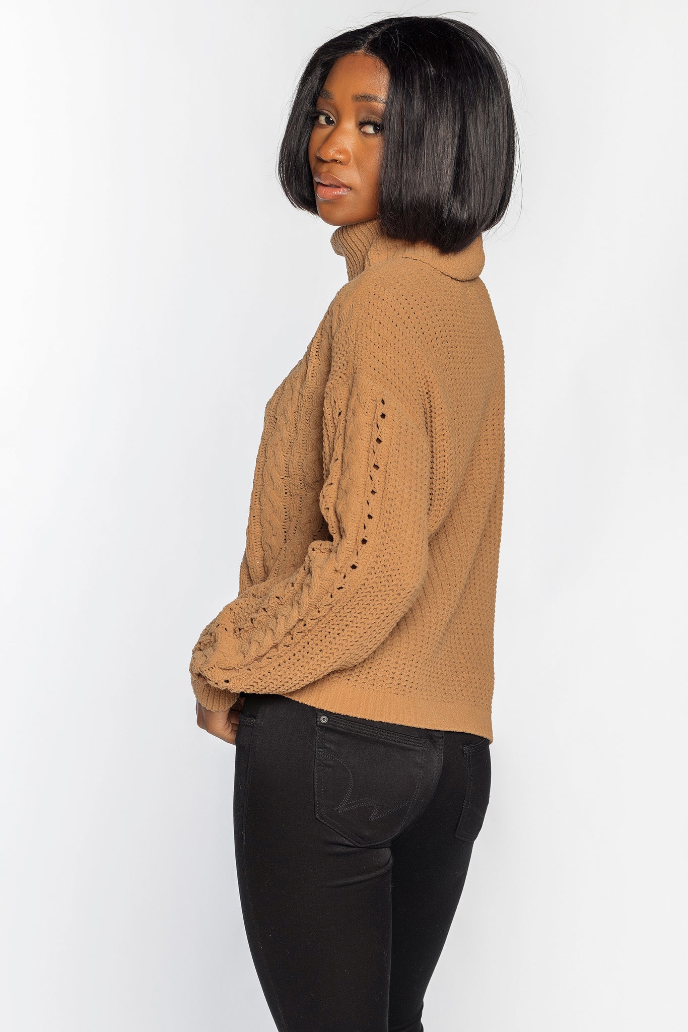 Chenille Cable Knit Sweater