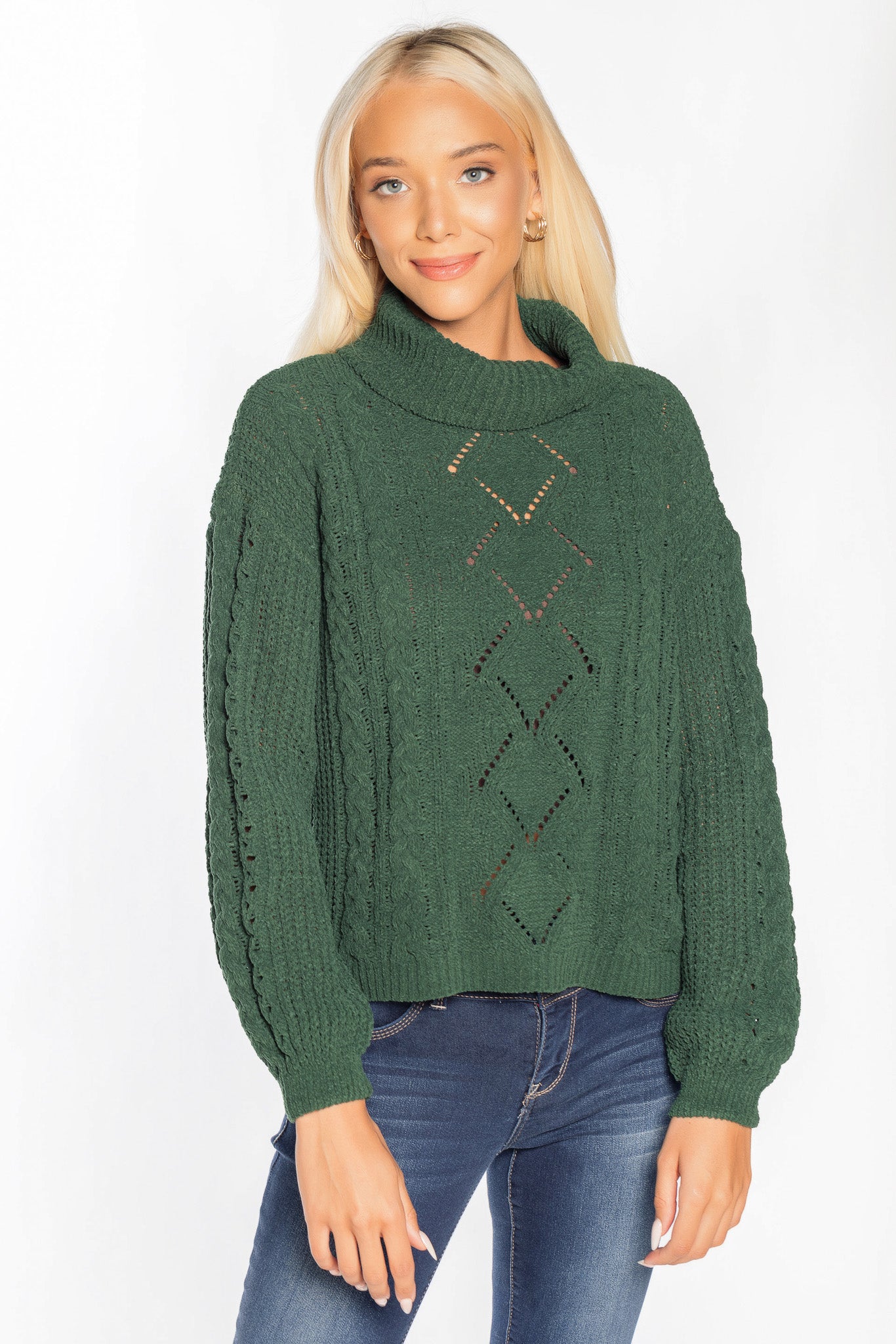 Chenille Cable Knit Sweater
