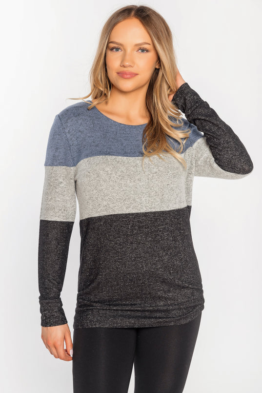 SuperSoft Colour-Blocked Crewneck