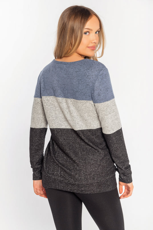 SuperSoft Colour-Blocked Crewneck