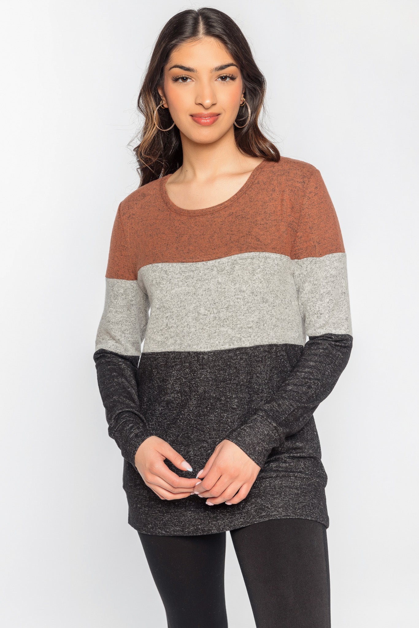 SuperSoft Colour-Blocked Crewneck