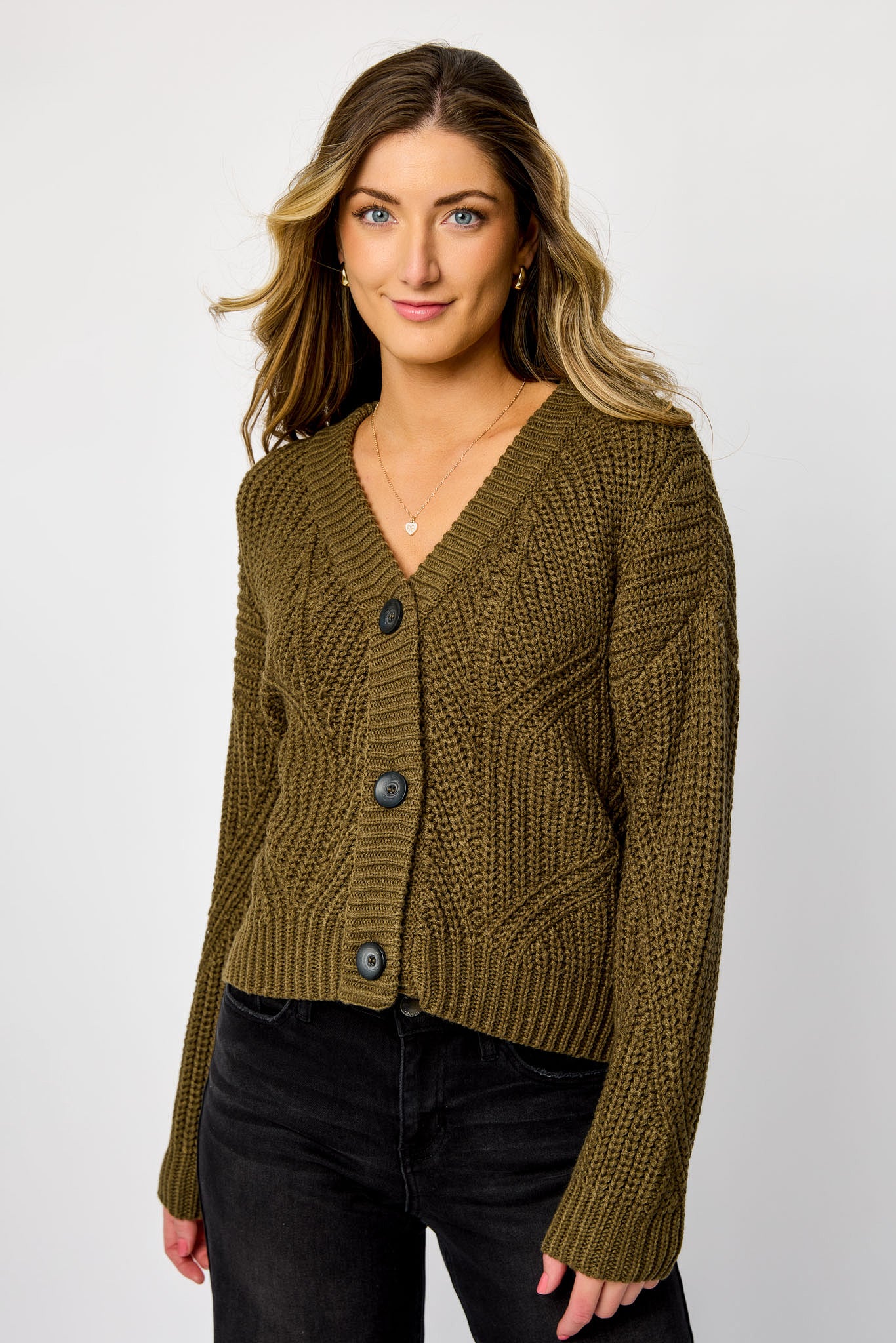 Cardigan boutonné stylr grand-père