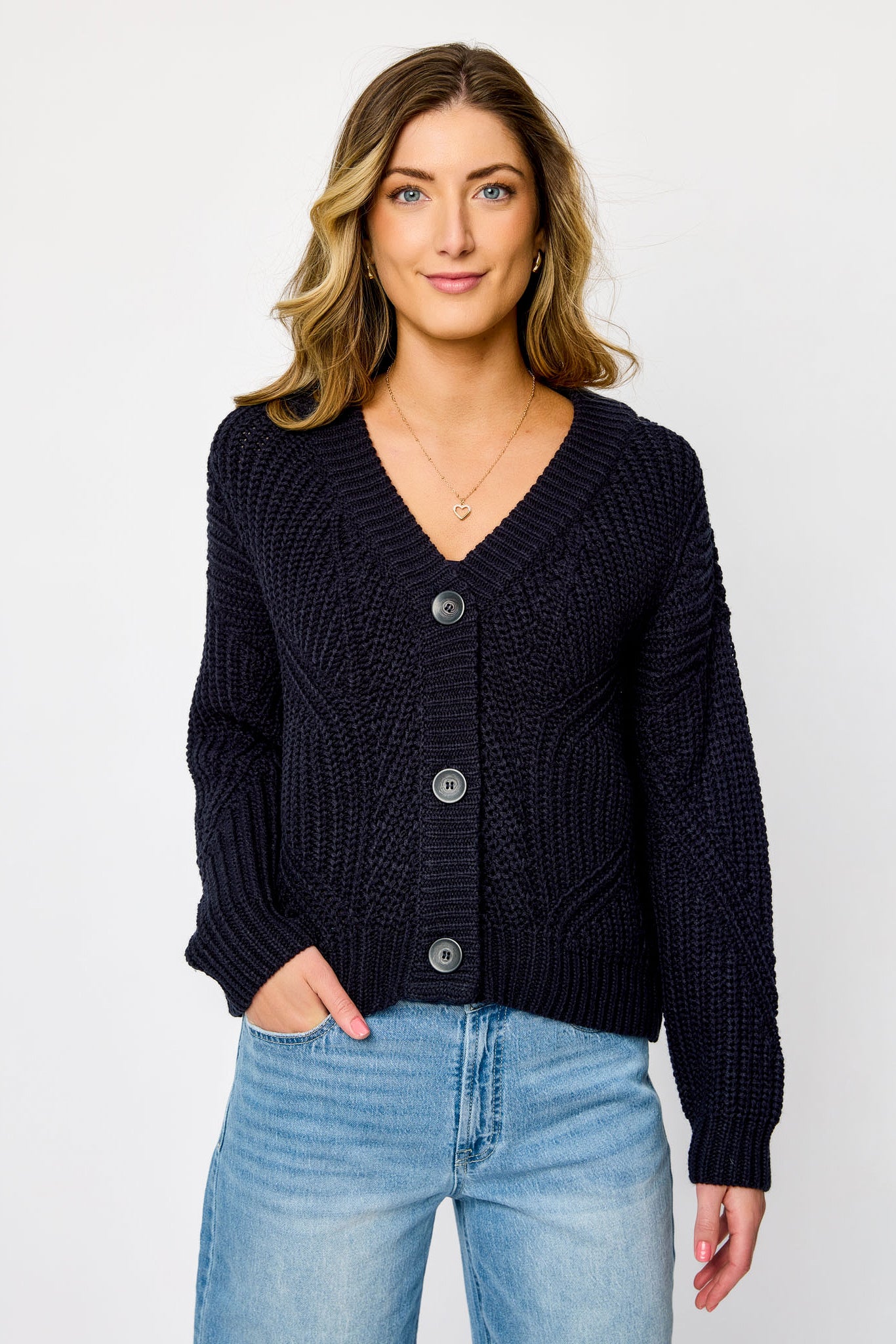 Buttoned Grandfather Cardigan