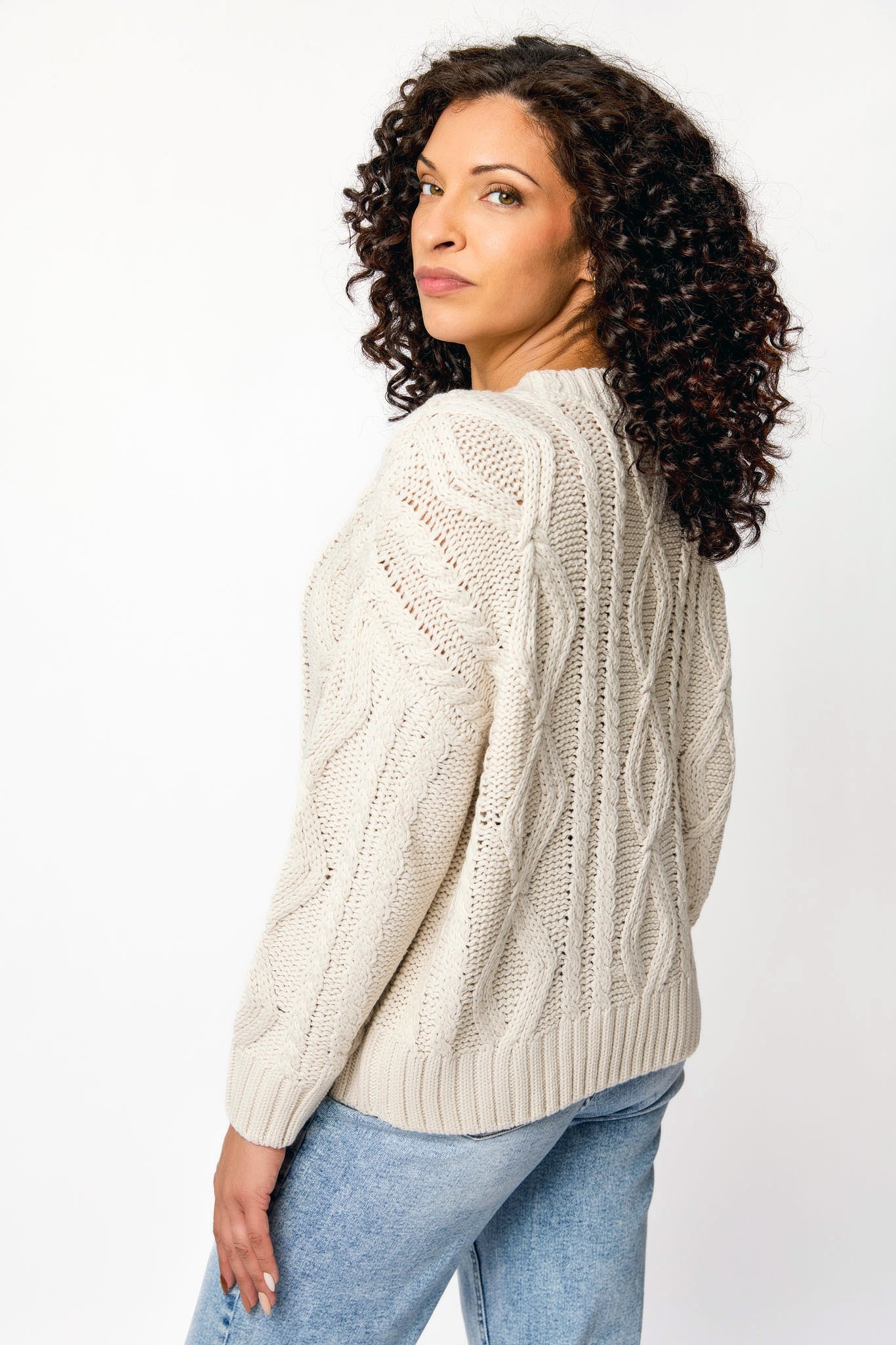 Oversized Cable-Knit Sweater