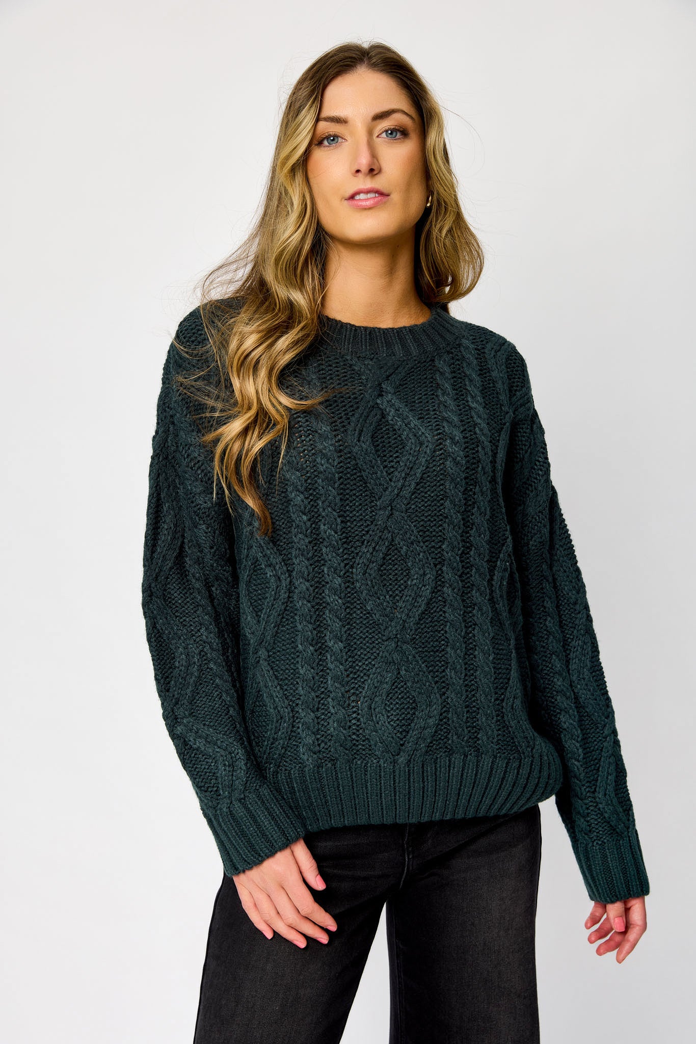 Oversized Cable-Knit Sweater