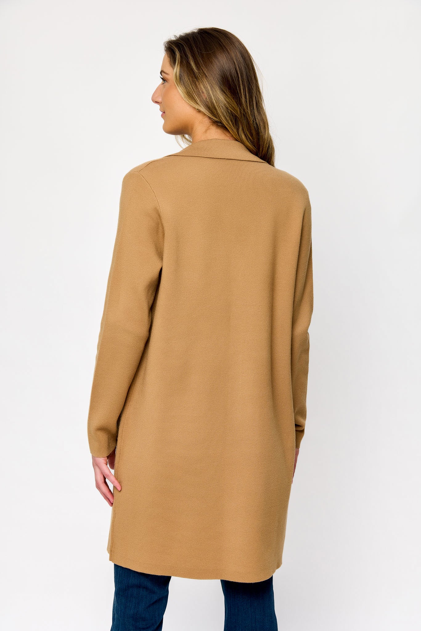 Veston long en tricot de luxe