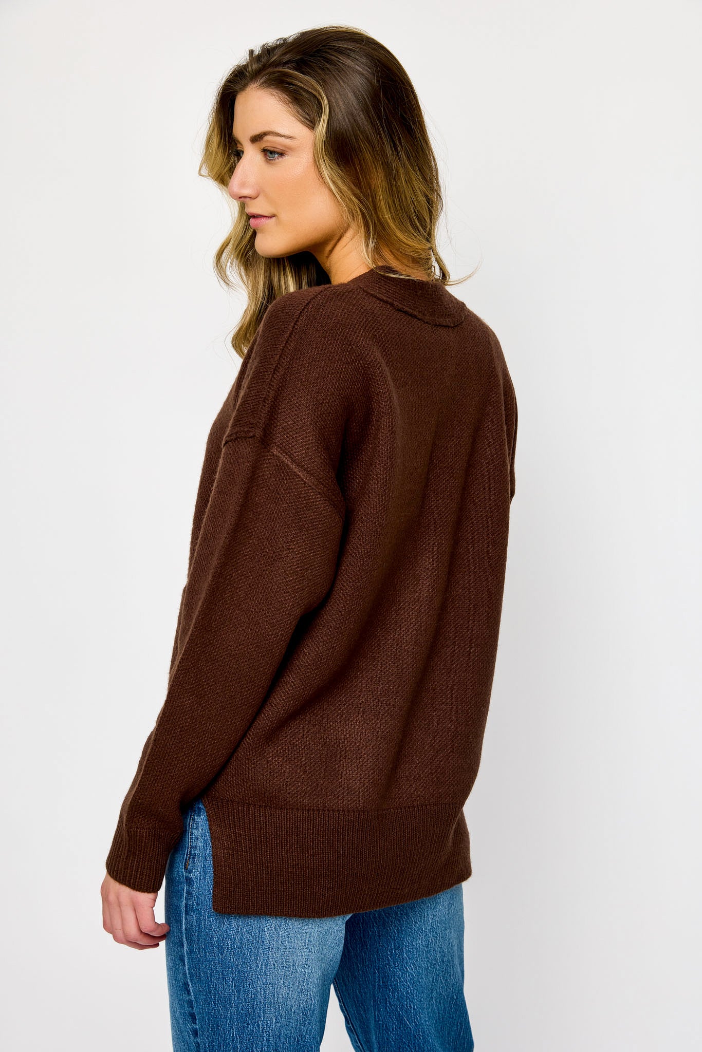 V-Neck Long Sleeve Cardigan