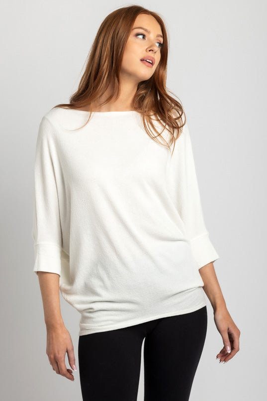 Chandail hacci manches 3/4 style chauve-souris