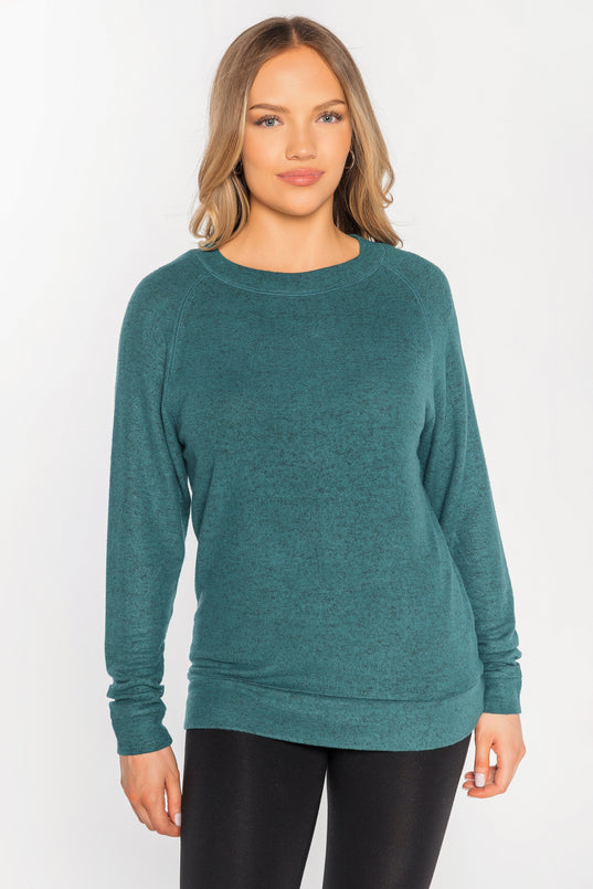 SuperSoft Long Sleeve Sweater with Flatlock Stitching