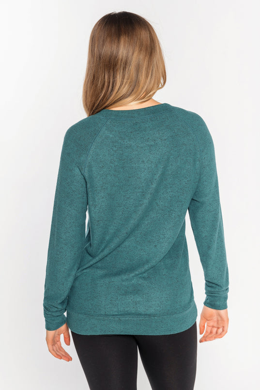 SuperSoft Long Sleeve Sweater with Flatlock Stitching