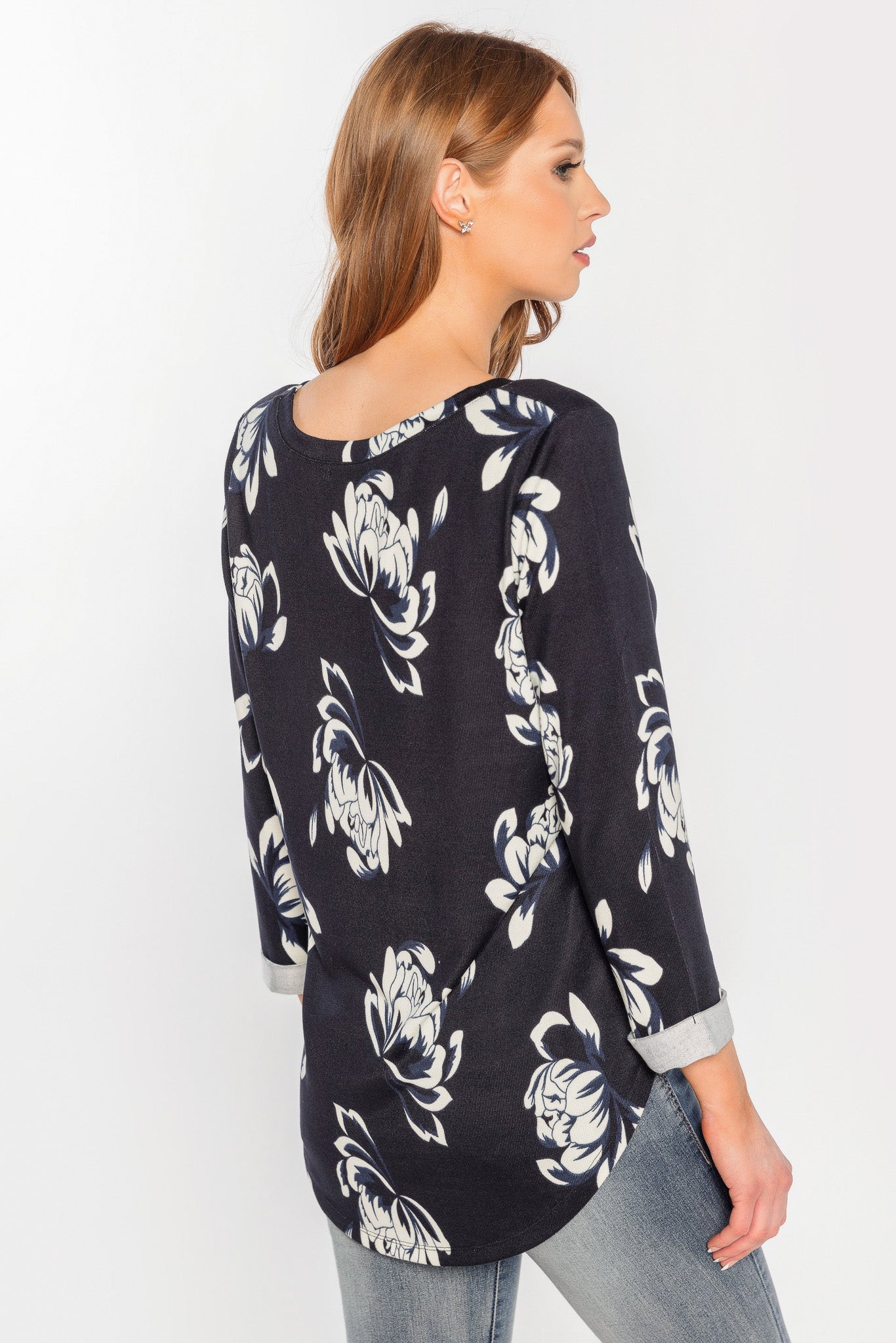 Chandail hacci motif floral