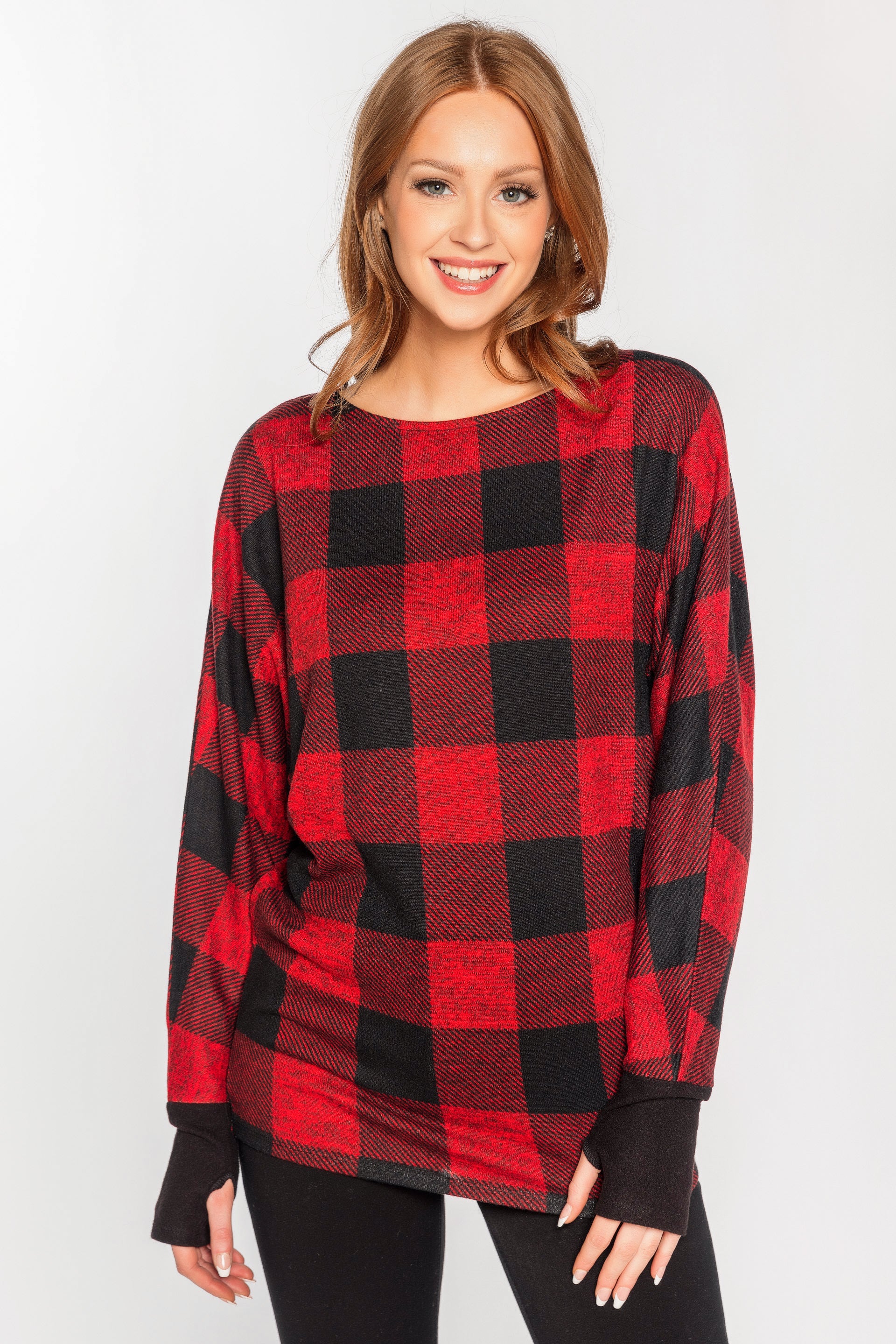Buffalo Plaid Supersoft Dolman