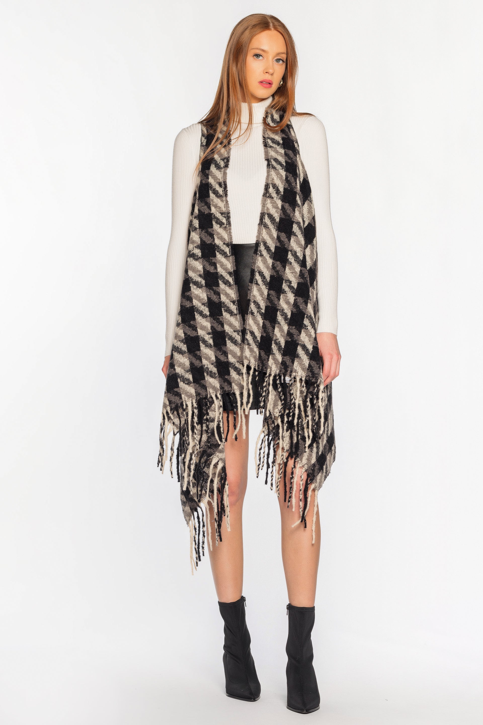 Veste couverture pied de poule