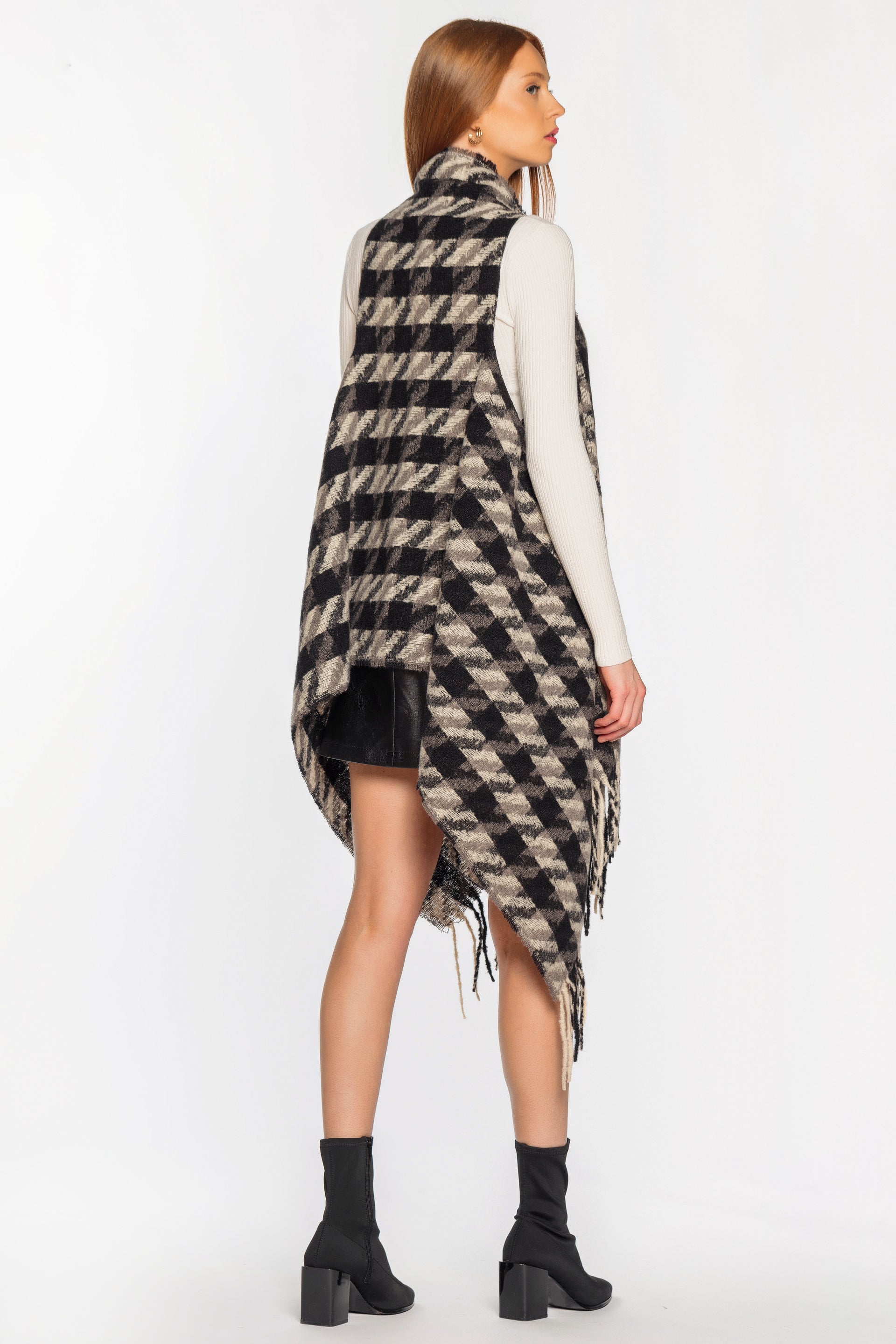 Veste couverture pied de poule