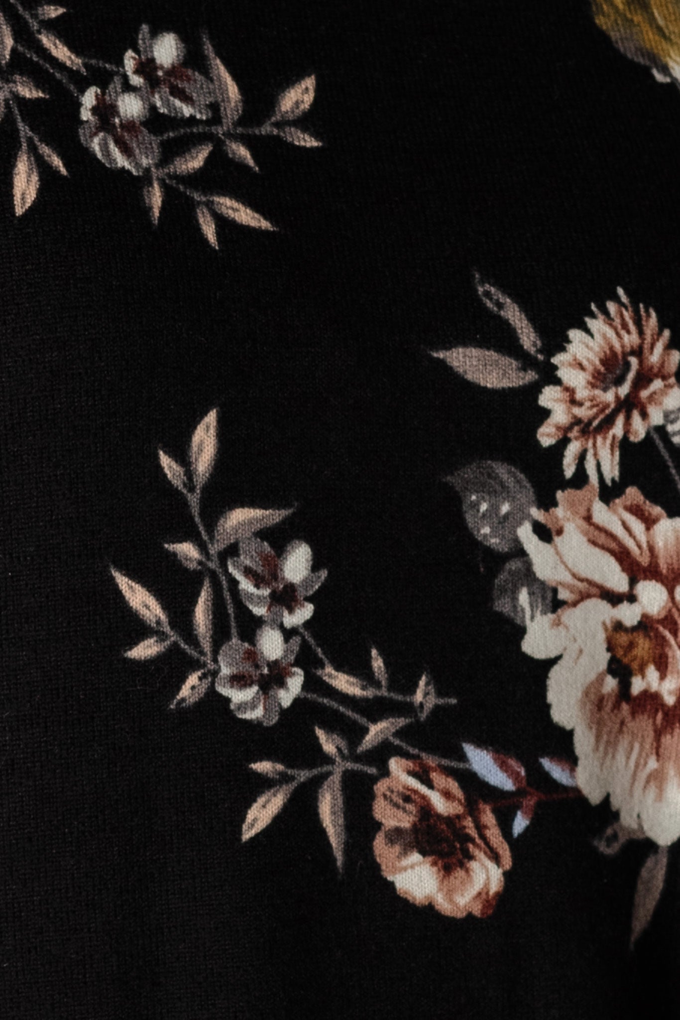 Floral 3/4 Sleeve Scoopneck Sweater