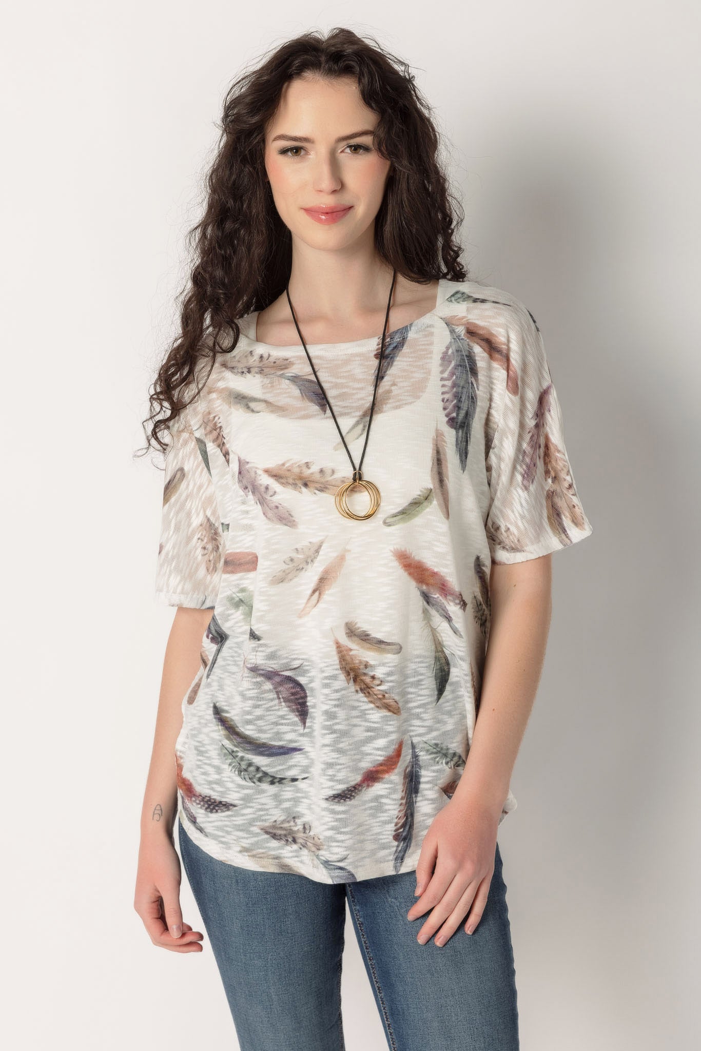Feather Dolman Sleeve Top – Eclipse