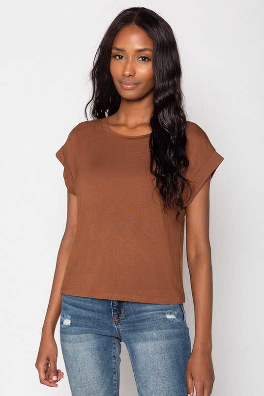 Cuffed Short Sleeve Tee