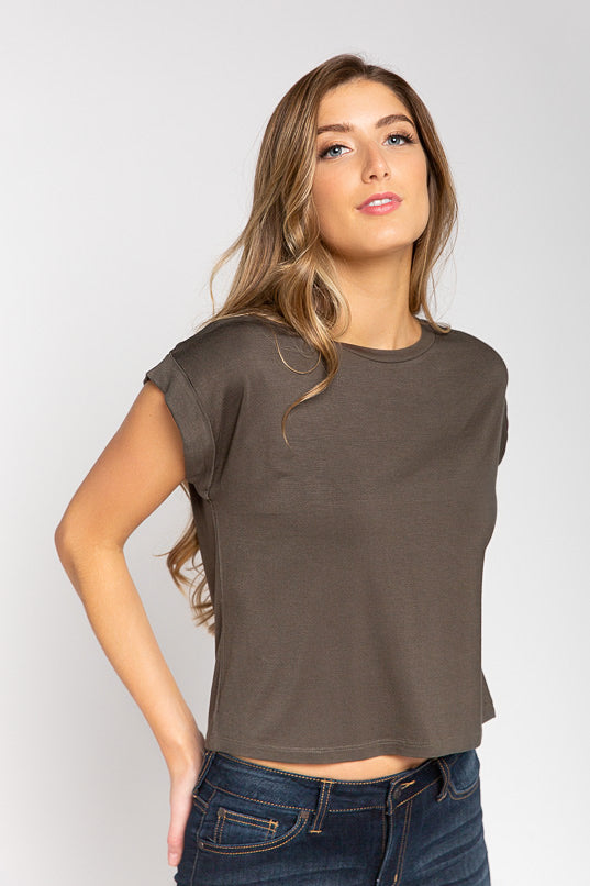 Cuffed Short Sleeve Tee