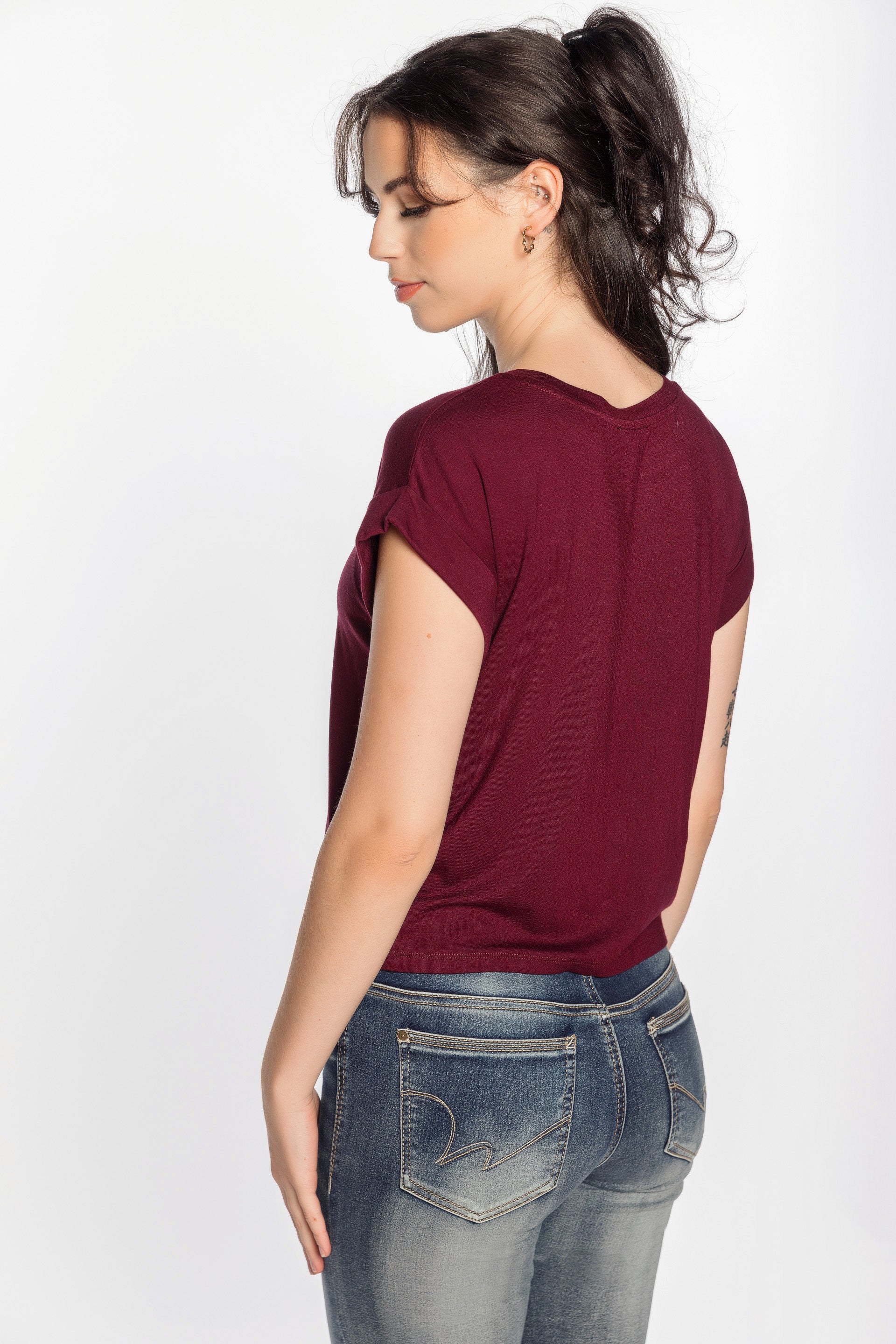 Cuffed Short Sleeve Tee