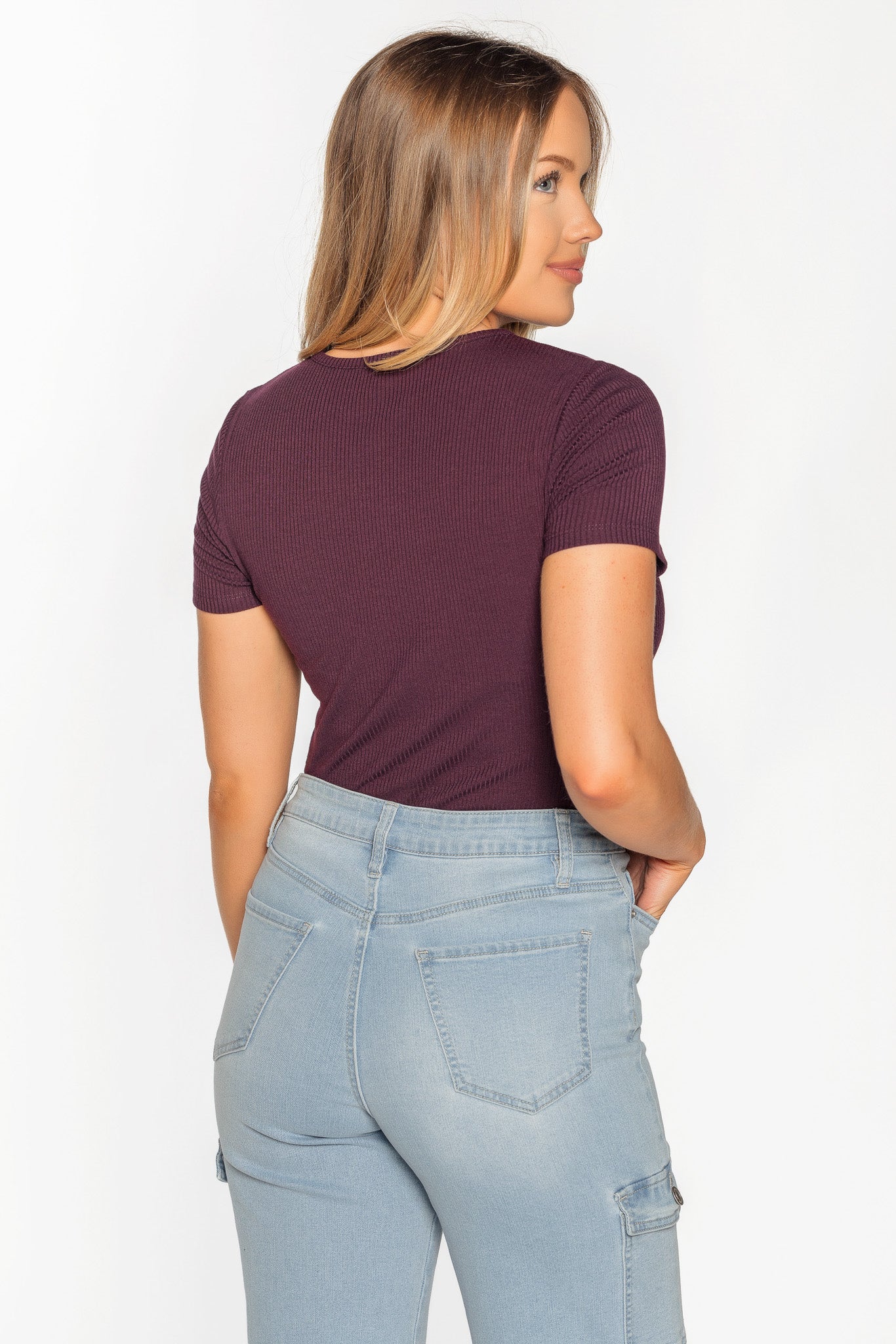Rib Short Sleeve Crewneck Tee