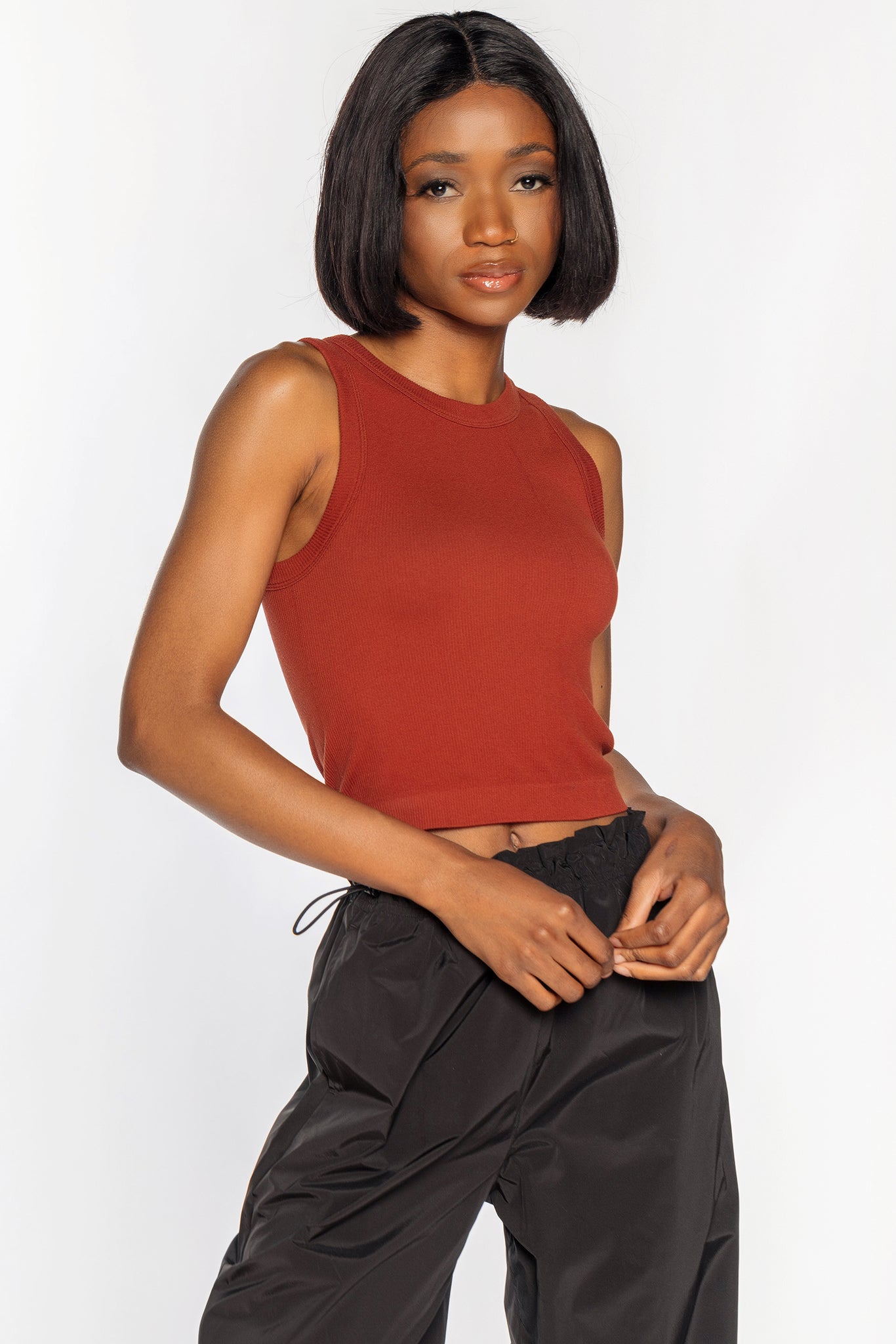 Camisole écourtée WallFlower Cindy col montant