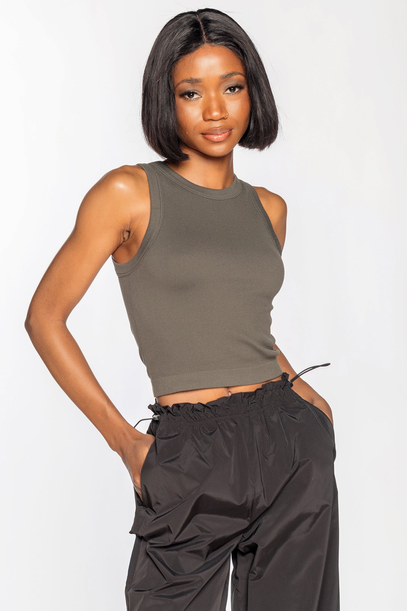 Camisole écourtée WallFlower Cindy col montant