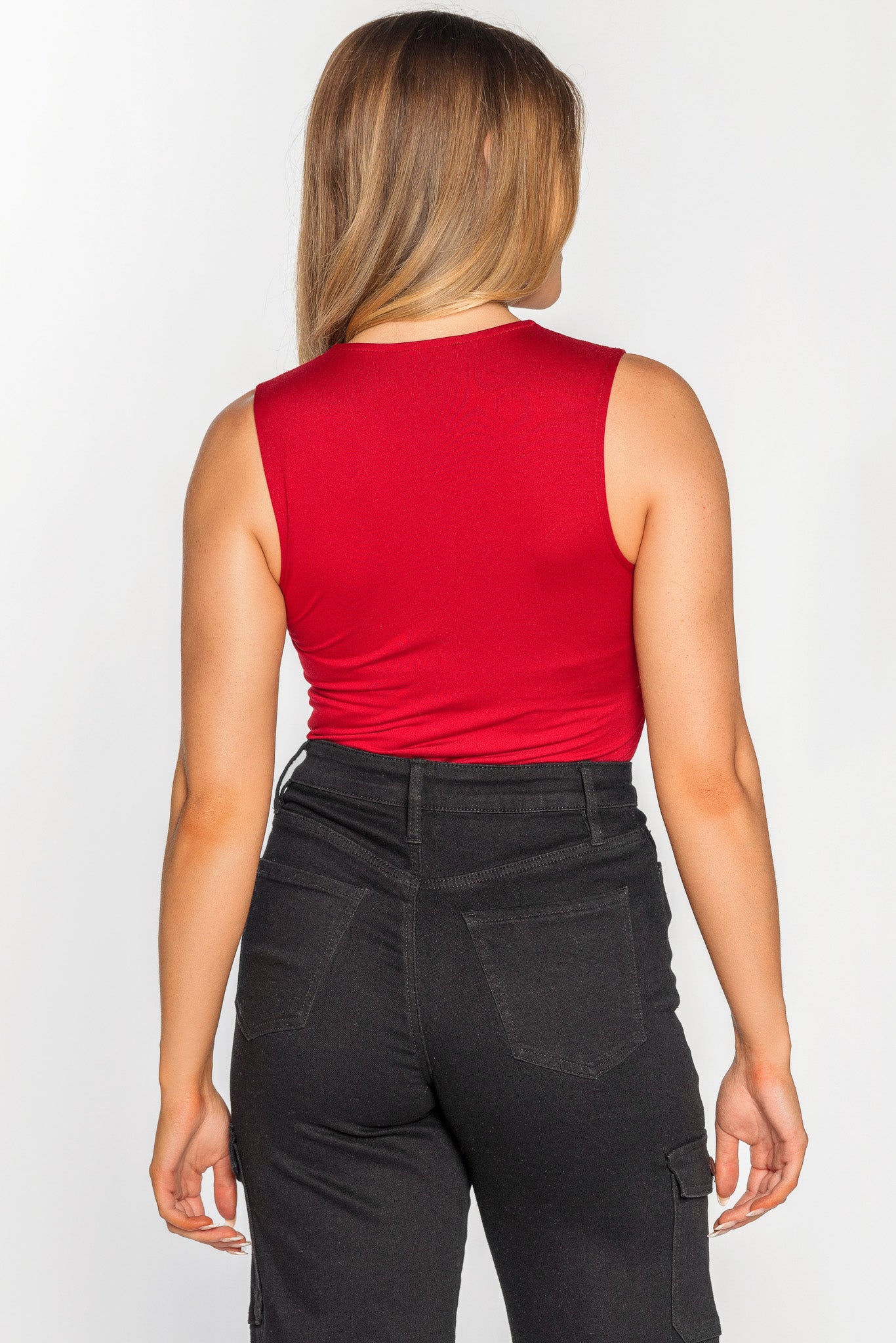 Sleeveless High Neck Tank
