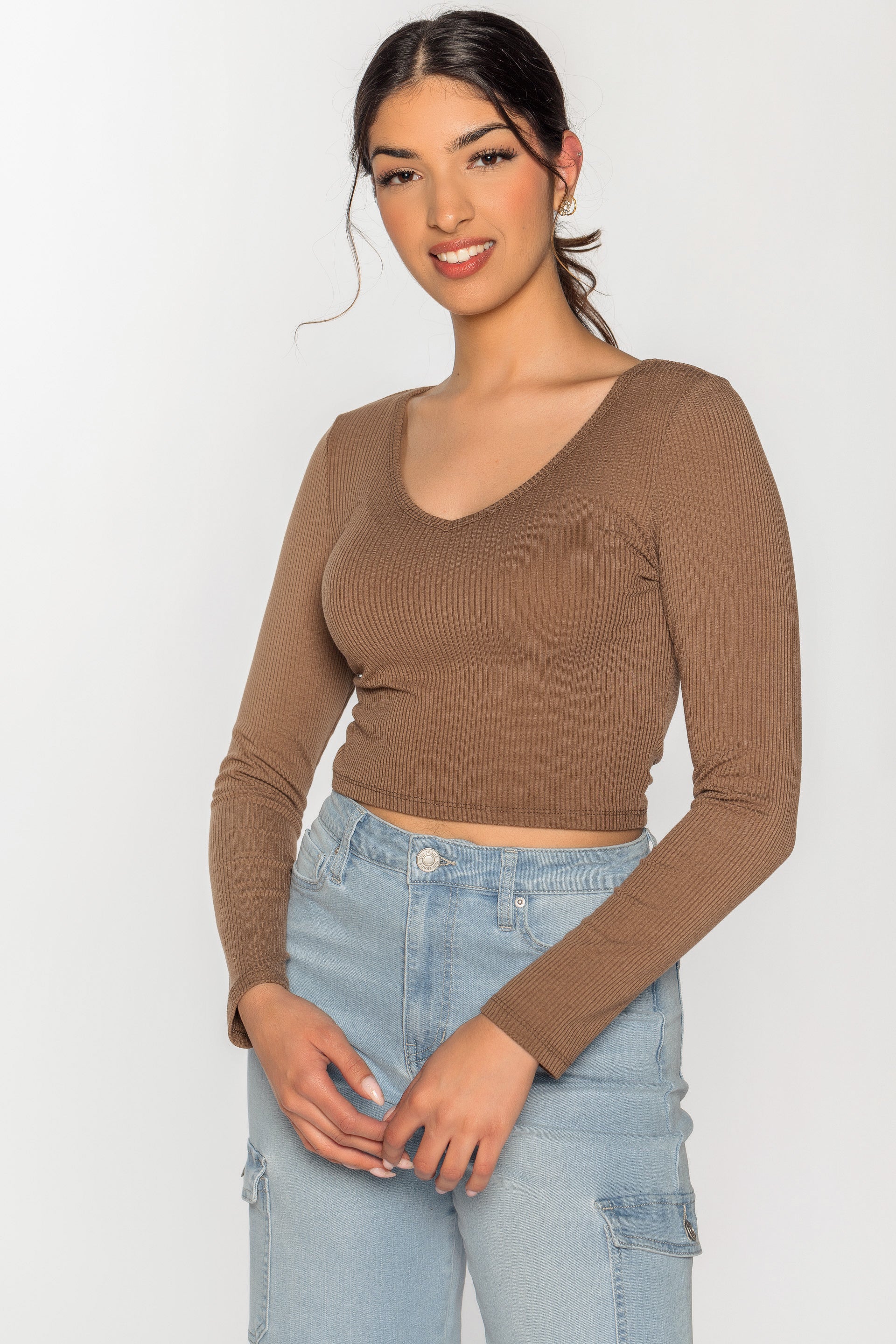 V-Neck Cropped Tee