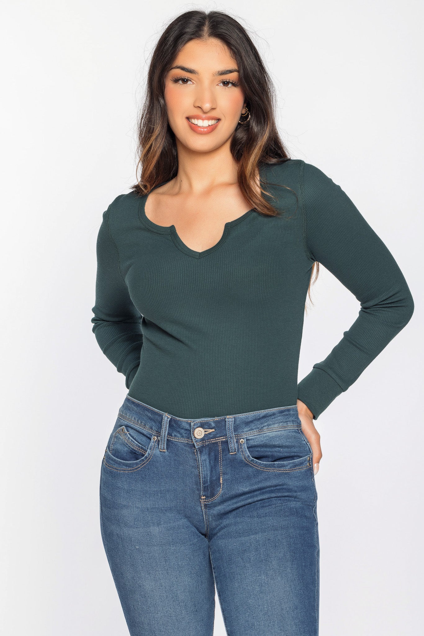 Thermal Knit Notch Long Sleeve