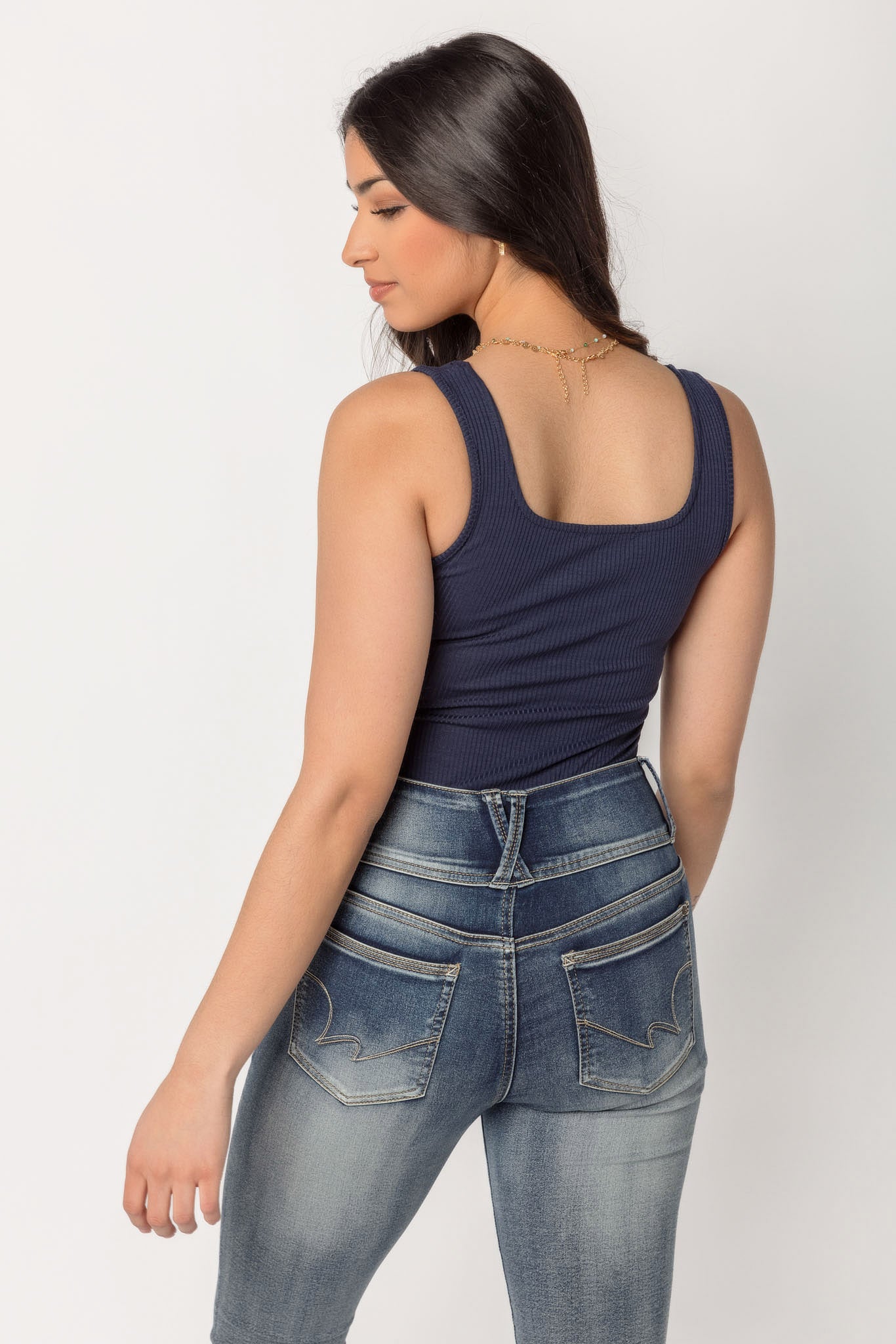 Brushed Double Layer Square Neck Tank