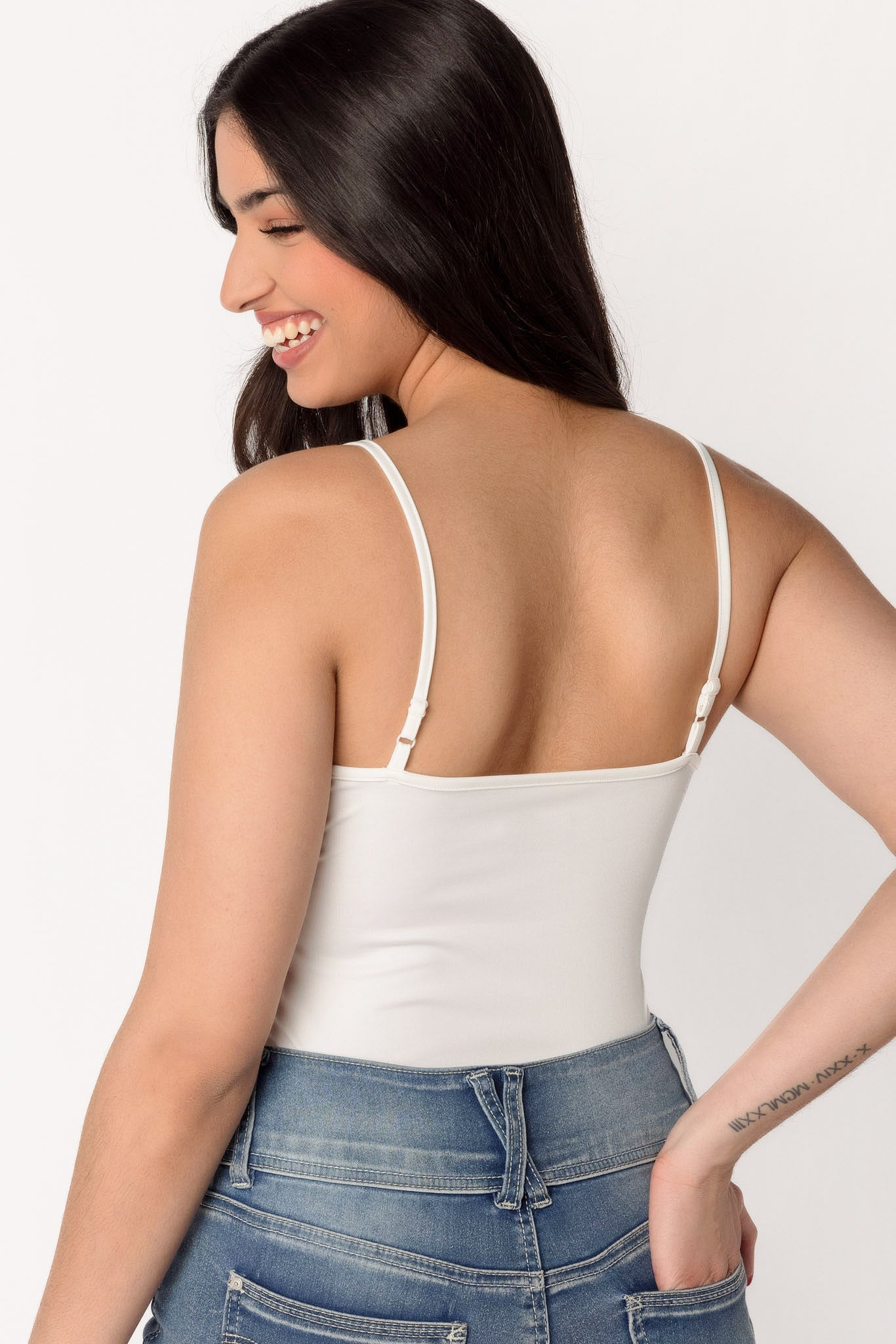 Scoop-Neck Cami with Spaghetti Straps