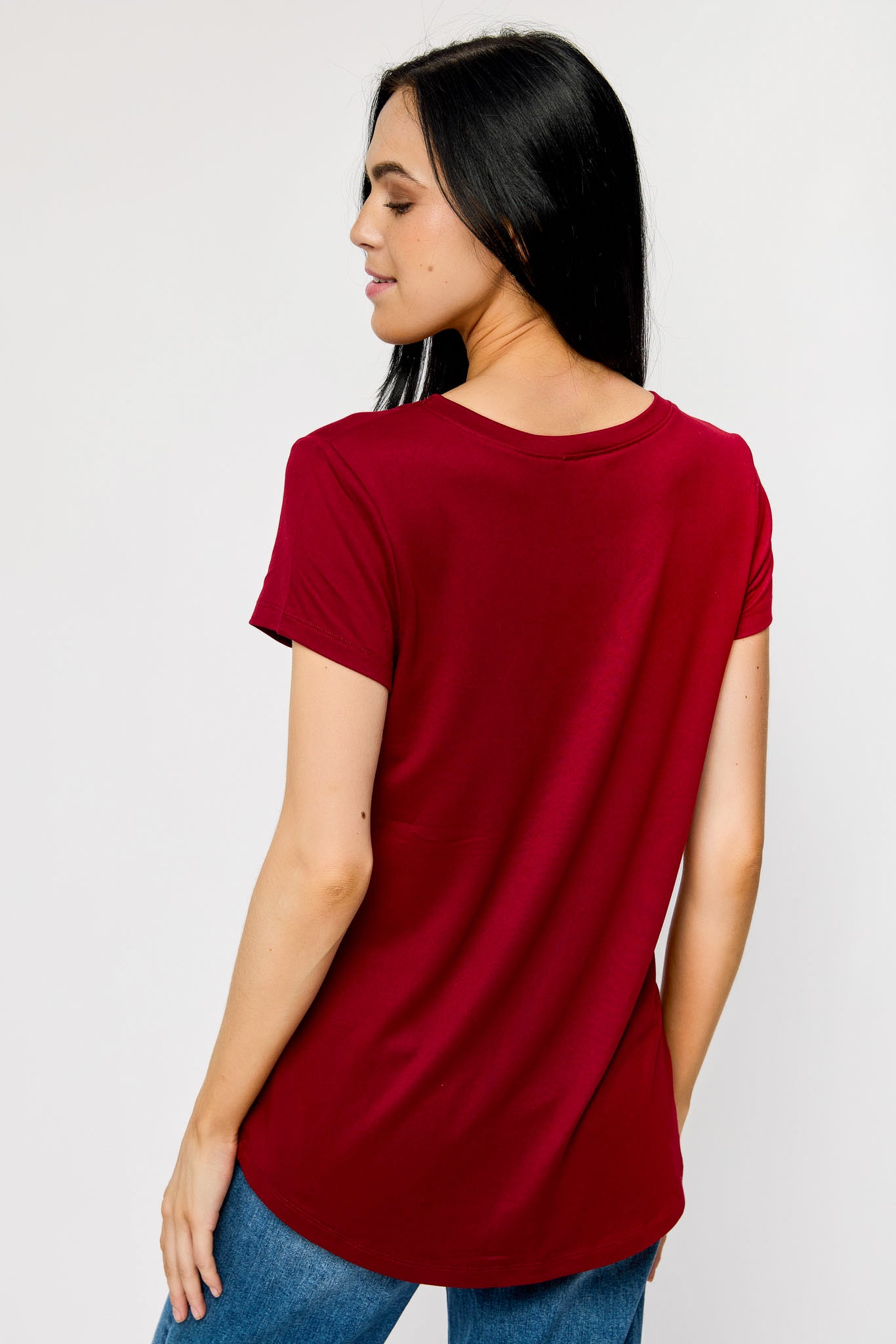 Cap-Sleeve Scoopneck Tee