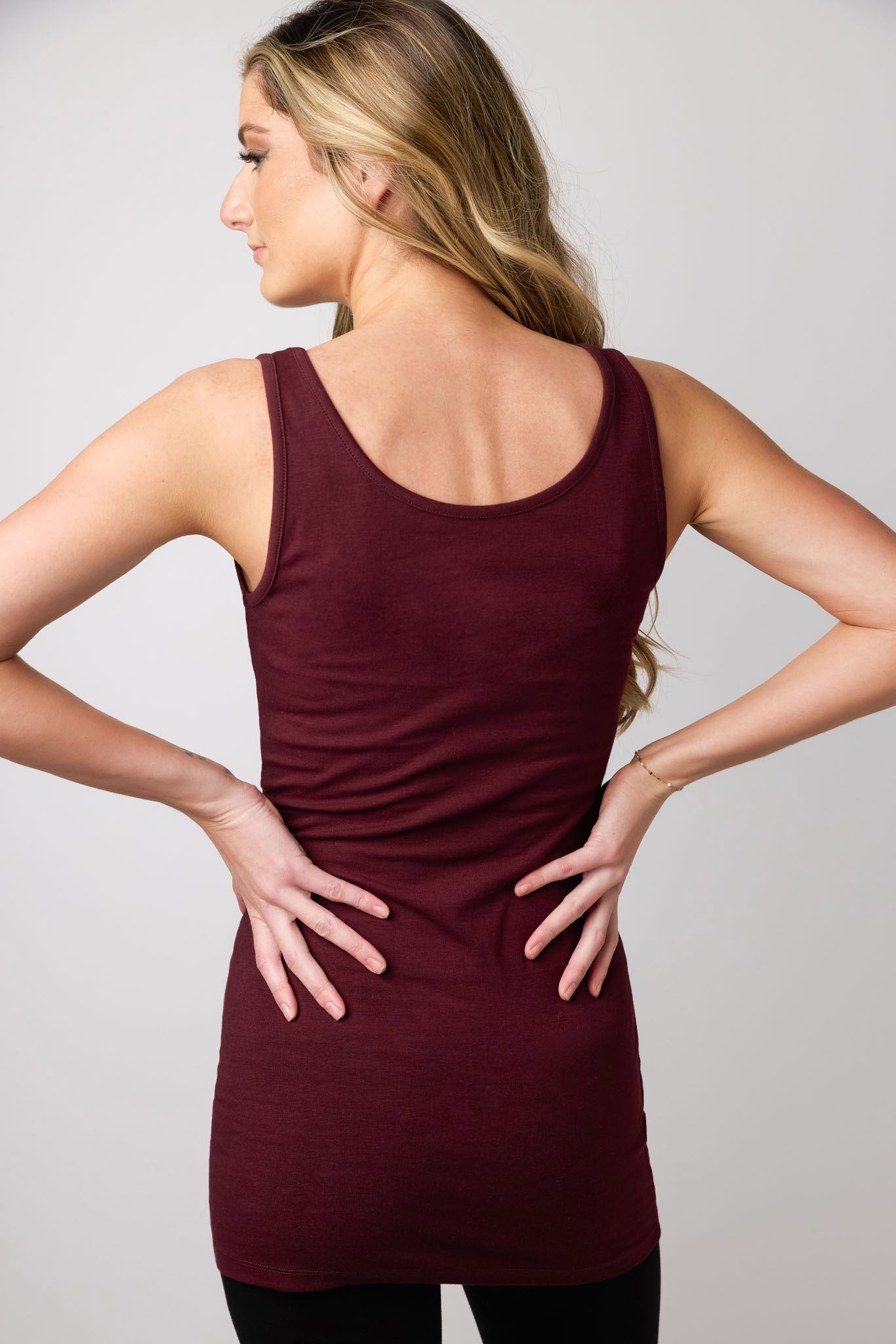 Longer Length Scoop-Neck Boytank Tunic