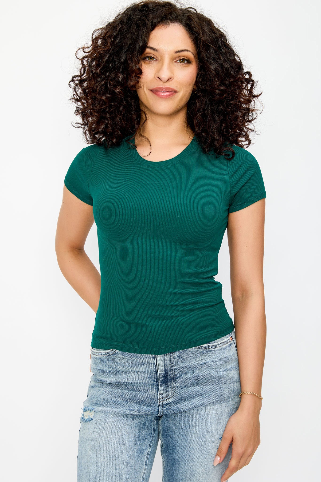Ribbed Crewneck Tee