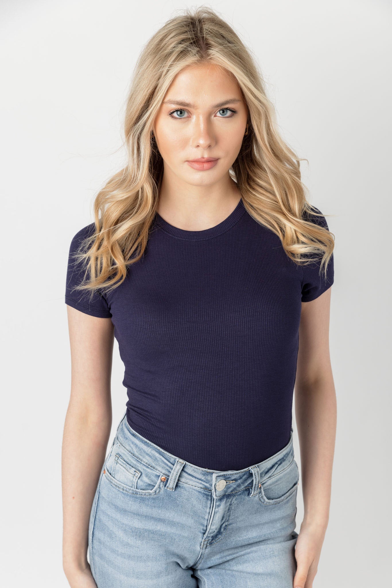 Ribbed Crewneck Tee
