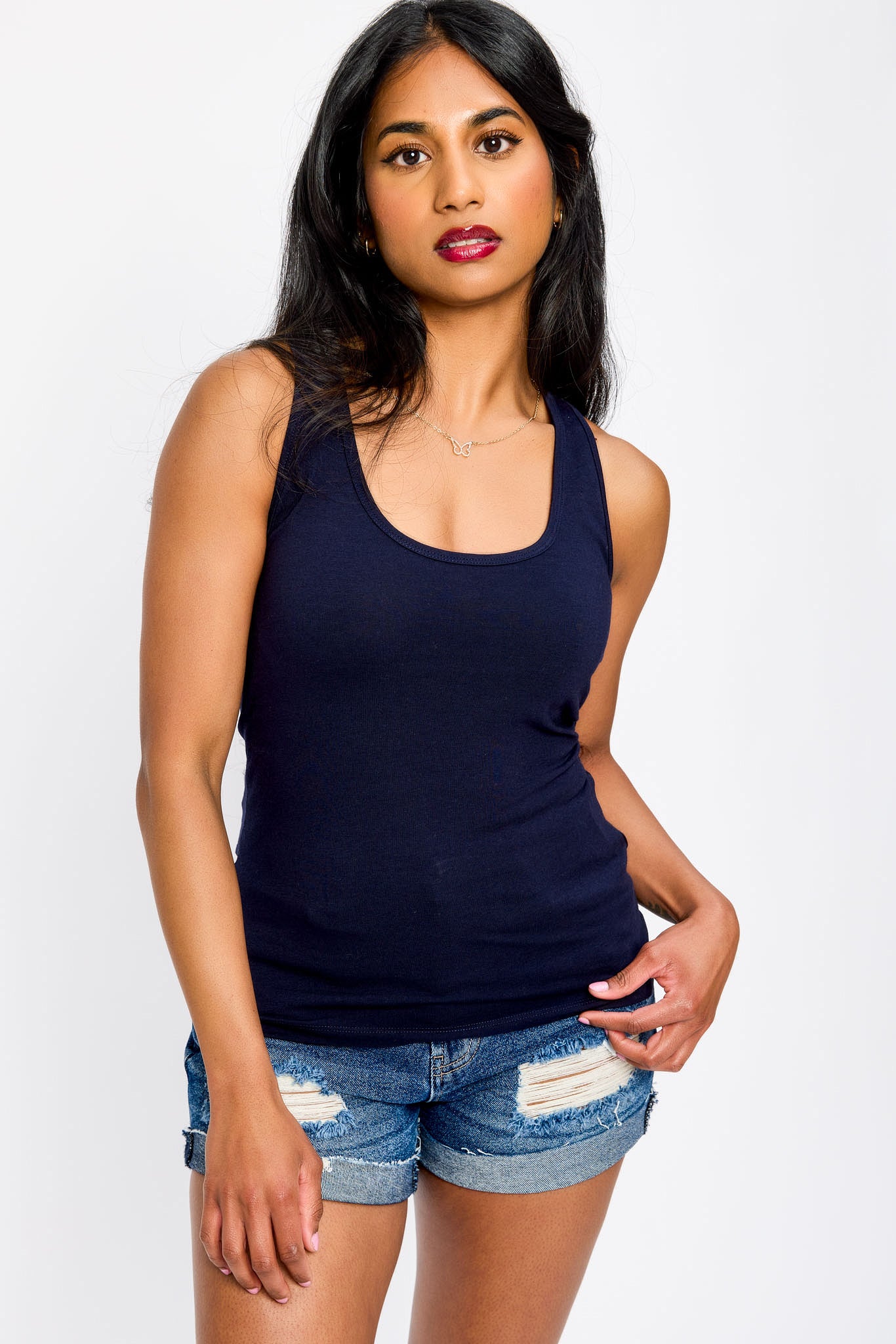 Cotton Racerback Tank Top
