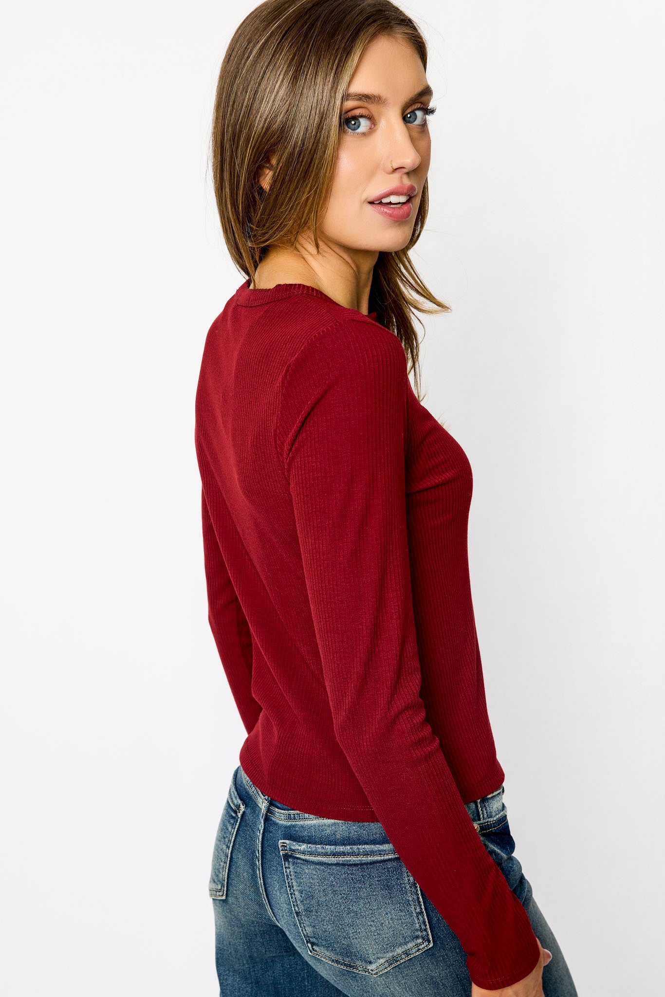 Cardigan boutonné côtelé