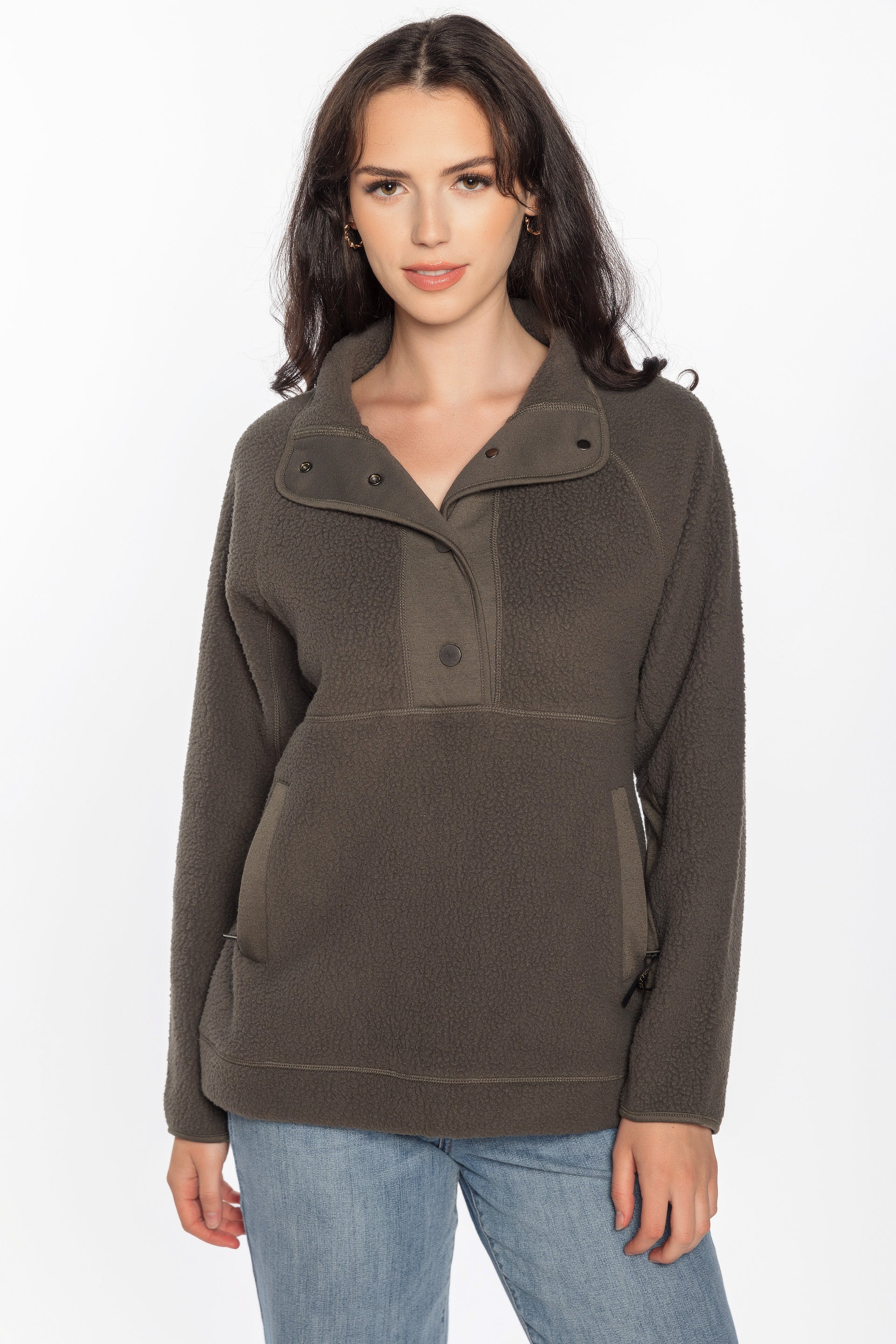 Polar Fleece Half Placket Sweater