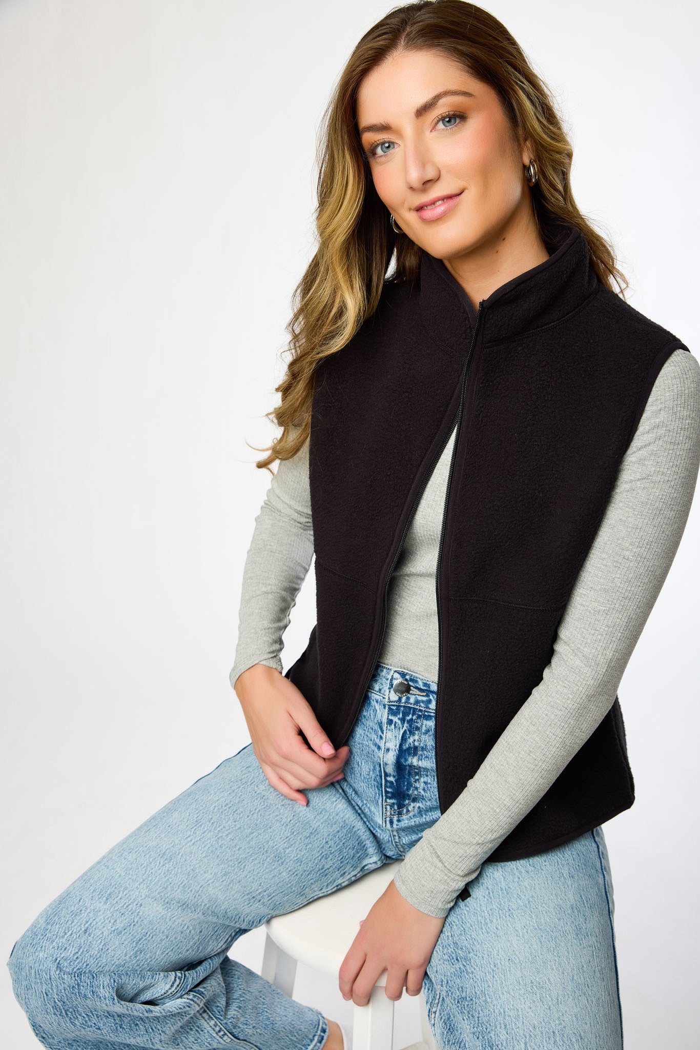 Sherpa Zip-Front Vest