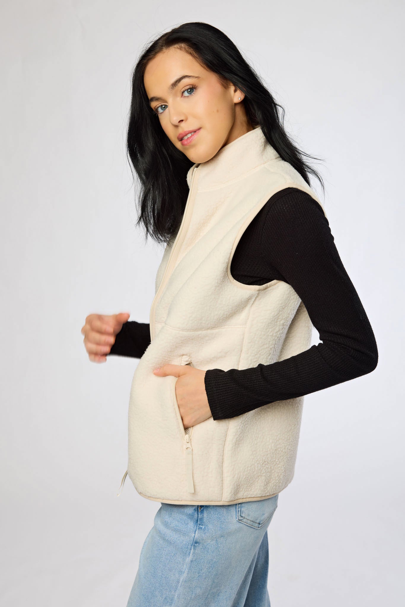 Sherpa Zip-Front Vest