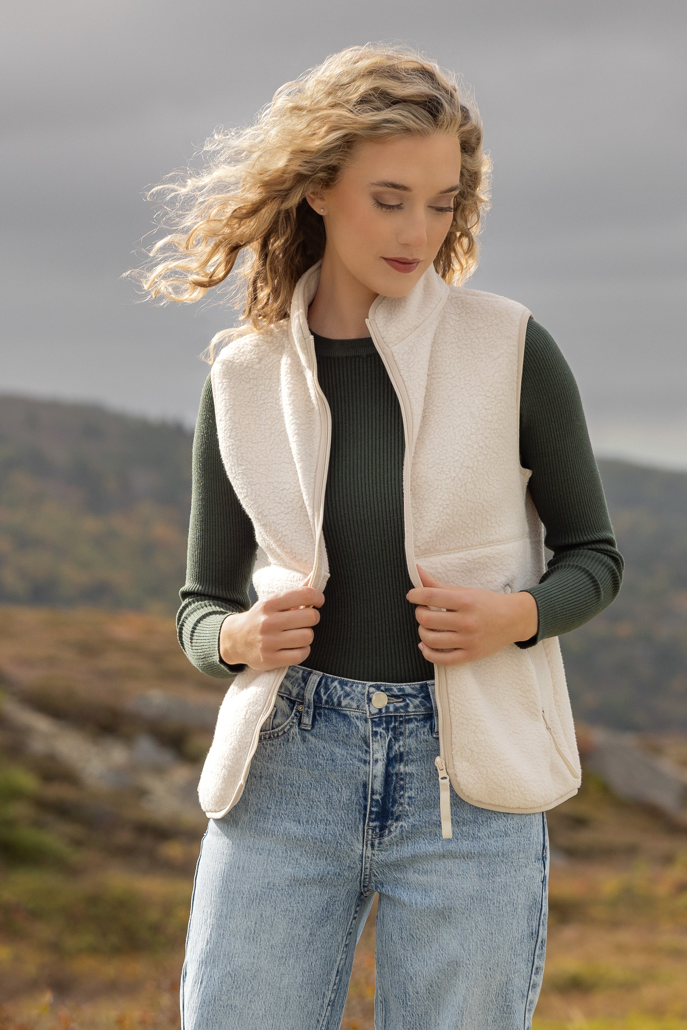Sherpa Zip-Front Vest