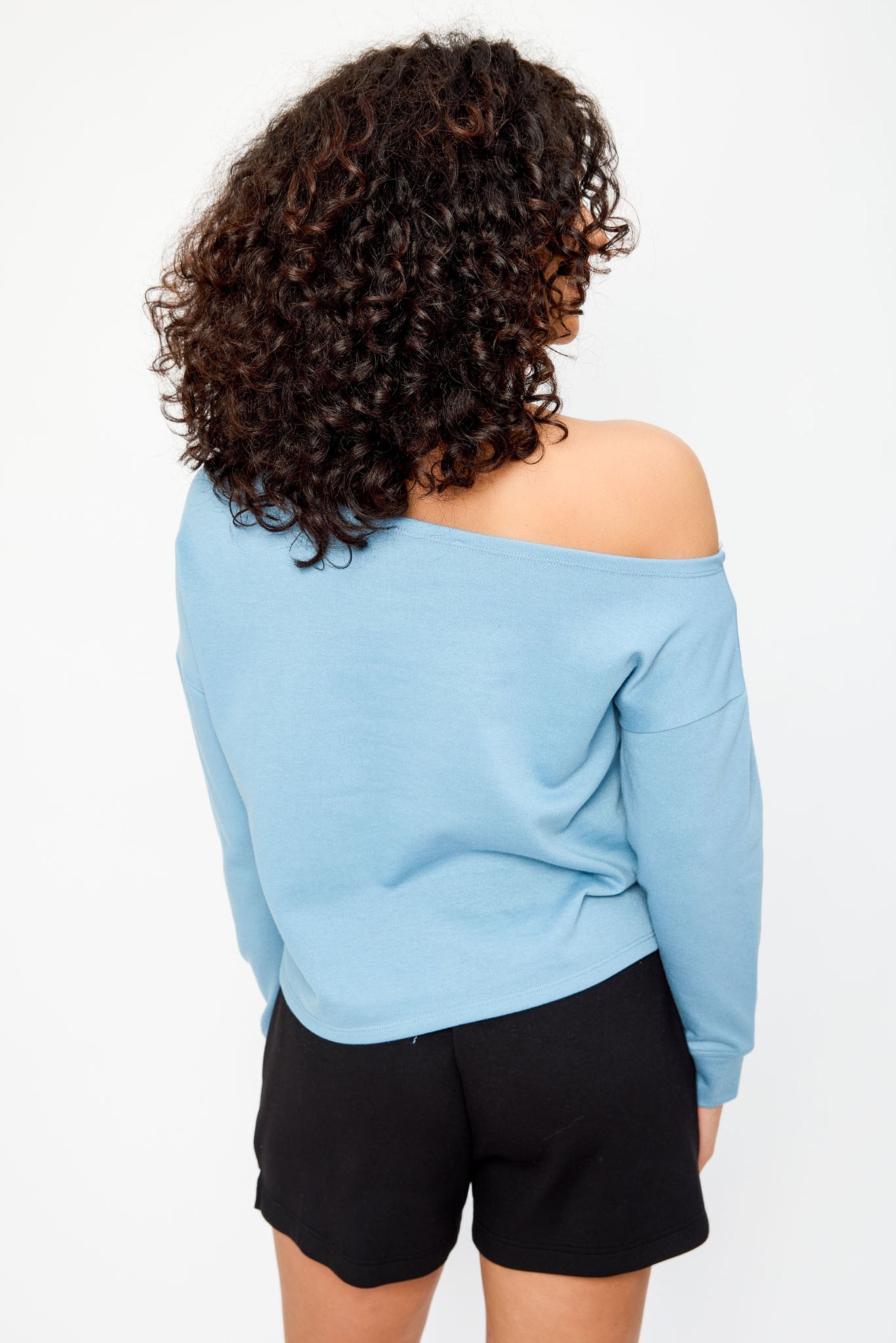 Terry Off-The-Shoulder Sweatshirt