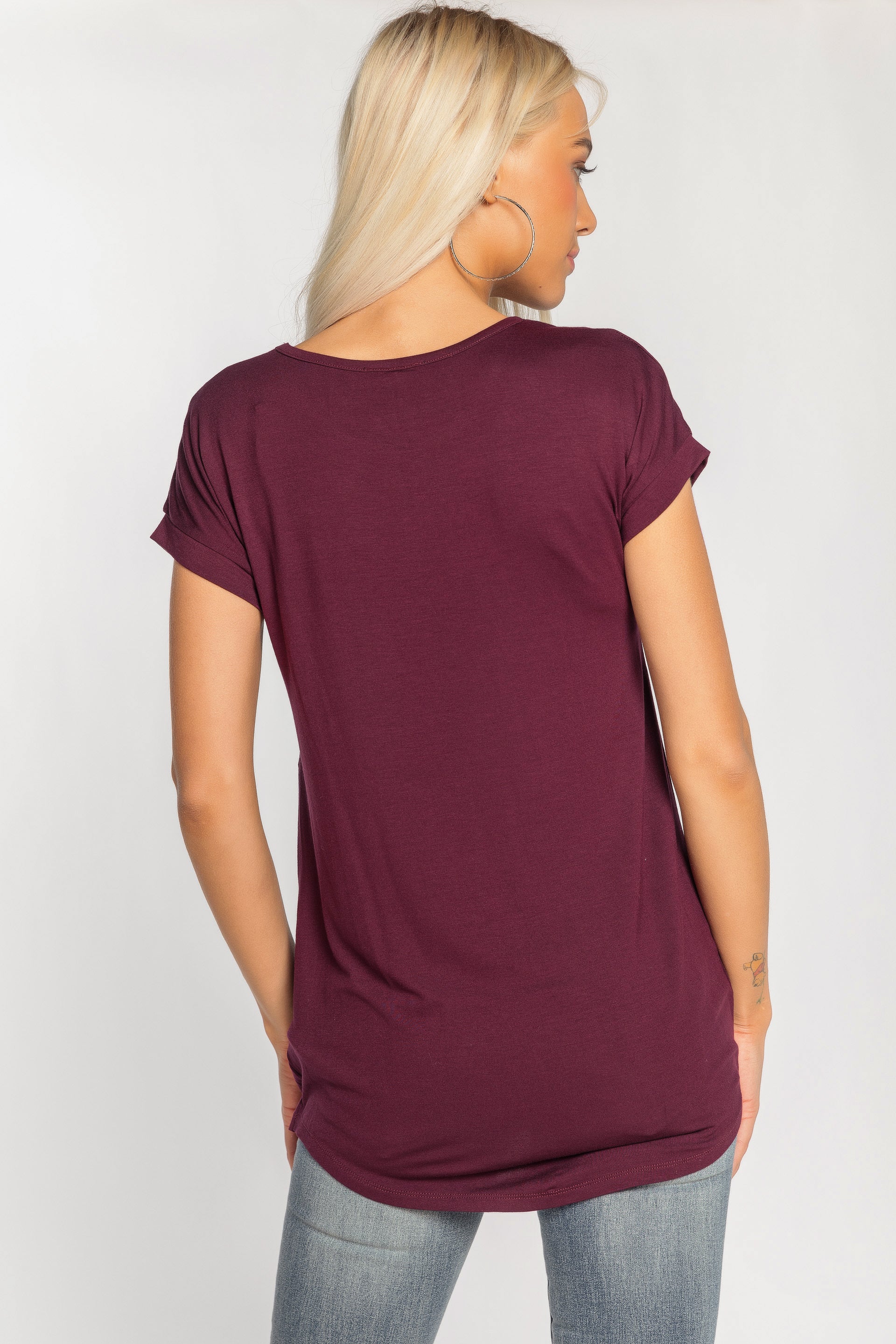 "All I Need is Coffee and My Cat" Cap Sleeve Knotted Hem Top