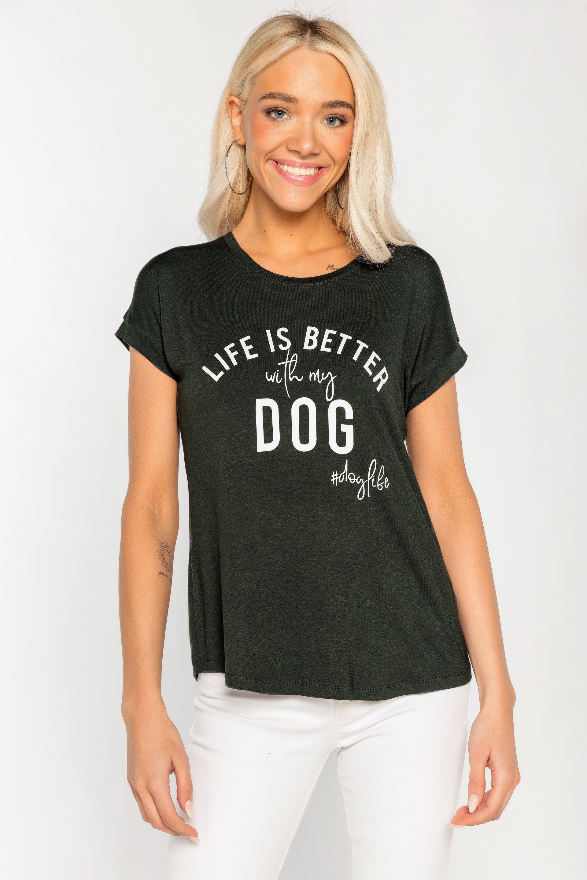"Life is Better With My Dog" Short Sleeve Graphic Tee