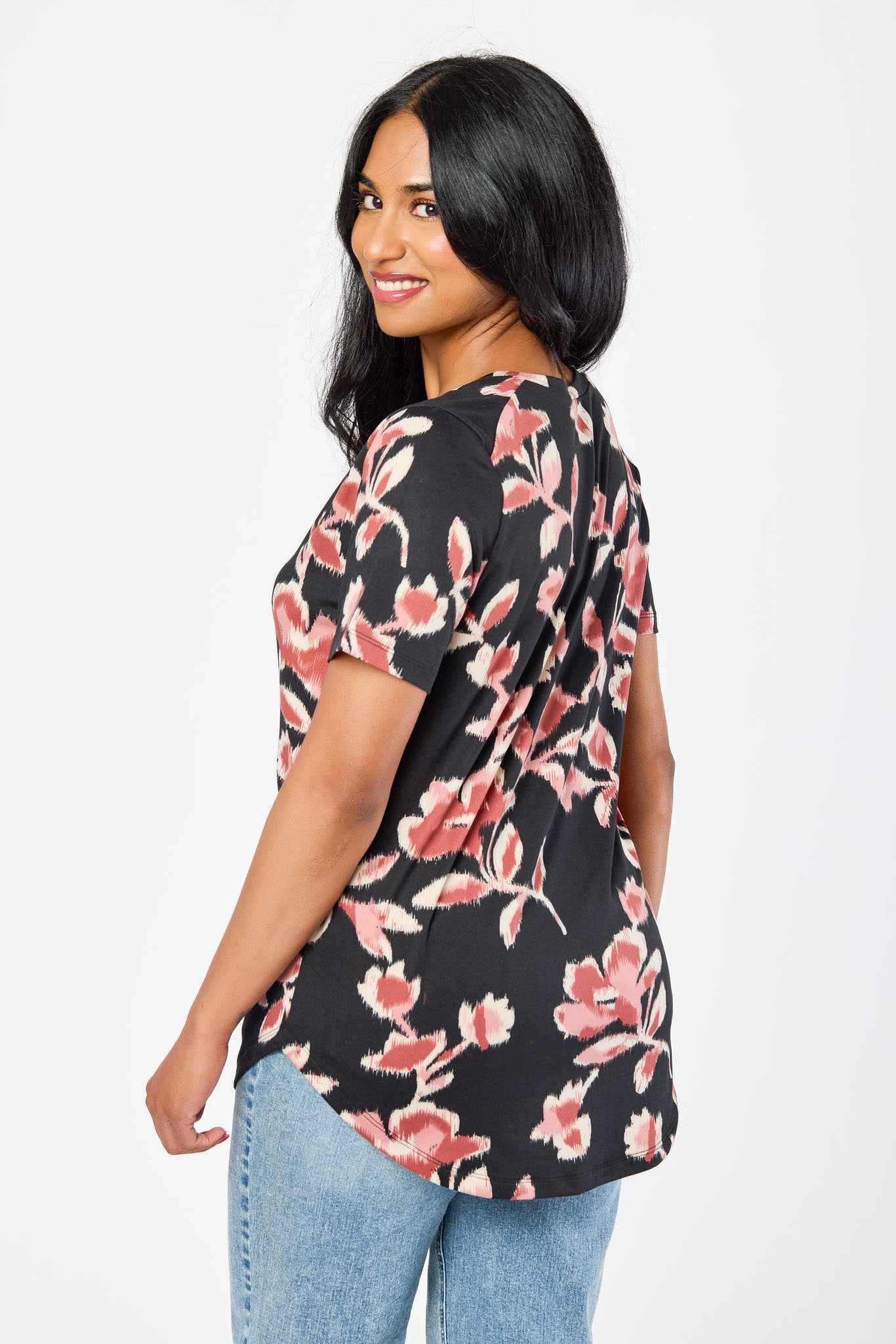 Haut En Maille Ivoire à Motifs Fleurs Manches Courtes - Style Babydoll, Neuf Avec étiquettes