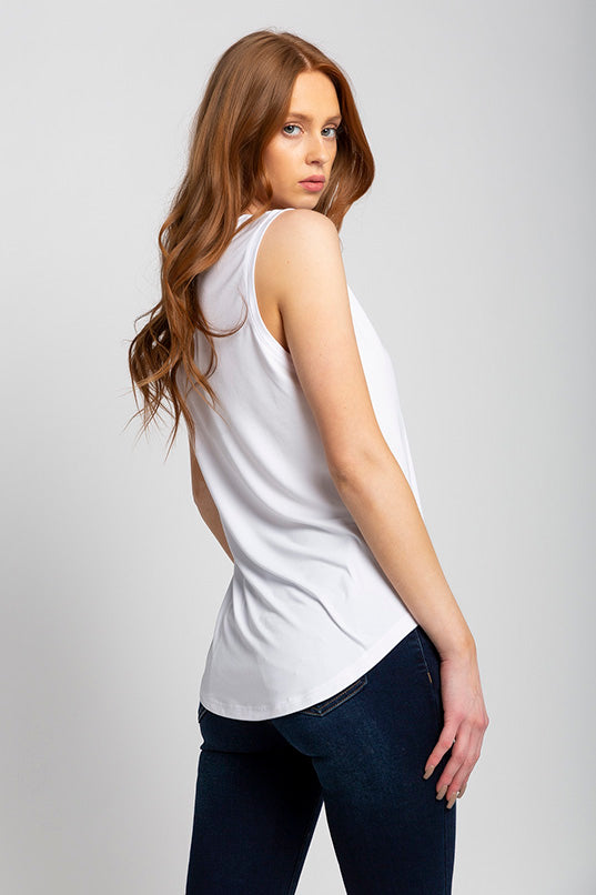 Camisole brossée à col en V