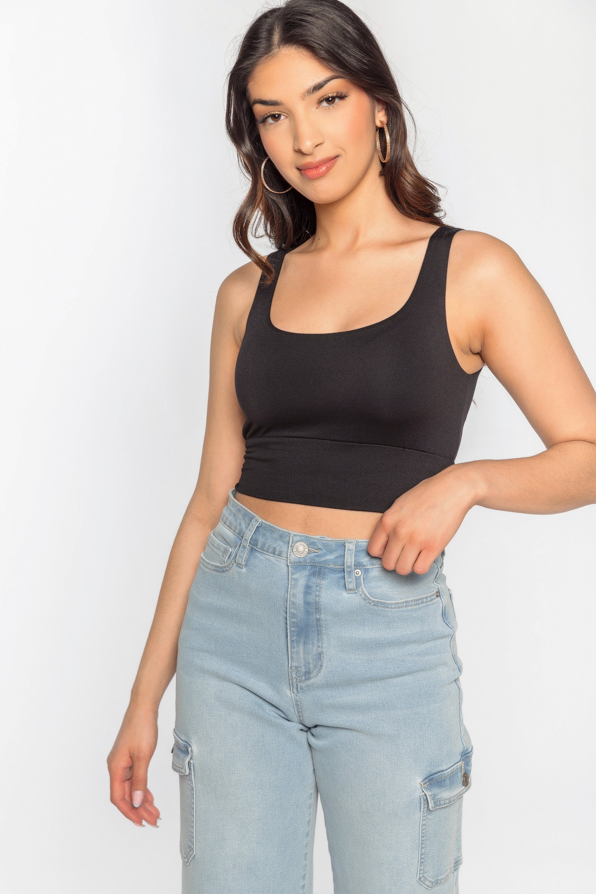 Square Neck Crop Top