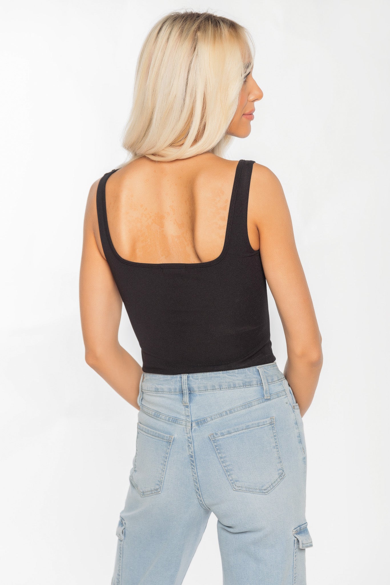 Scuba Crepe Corset Tank